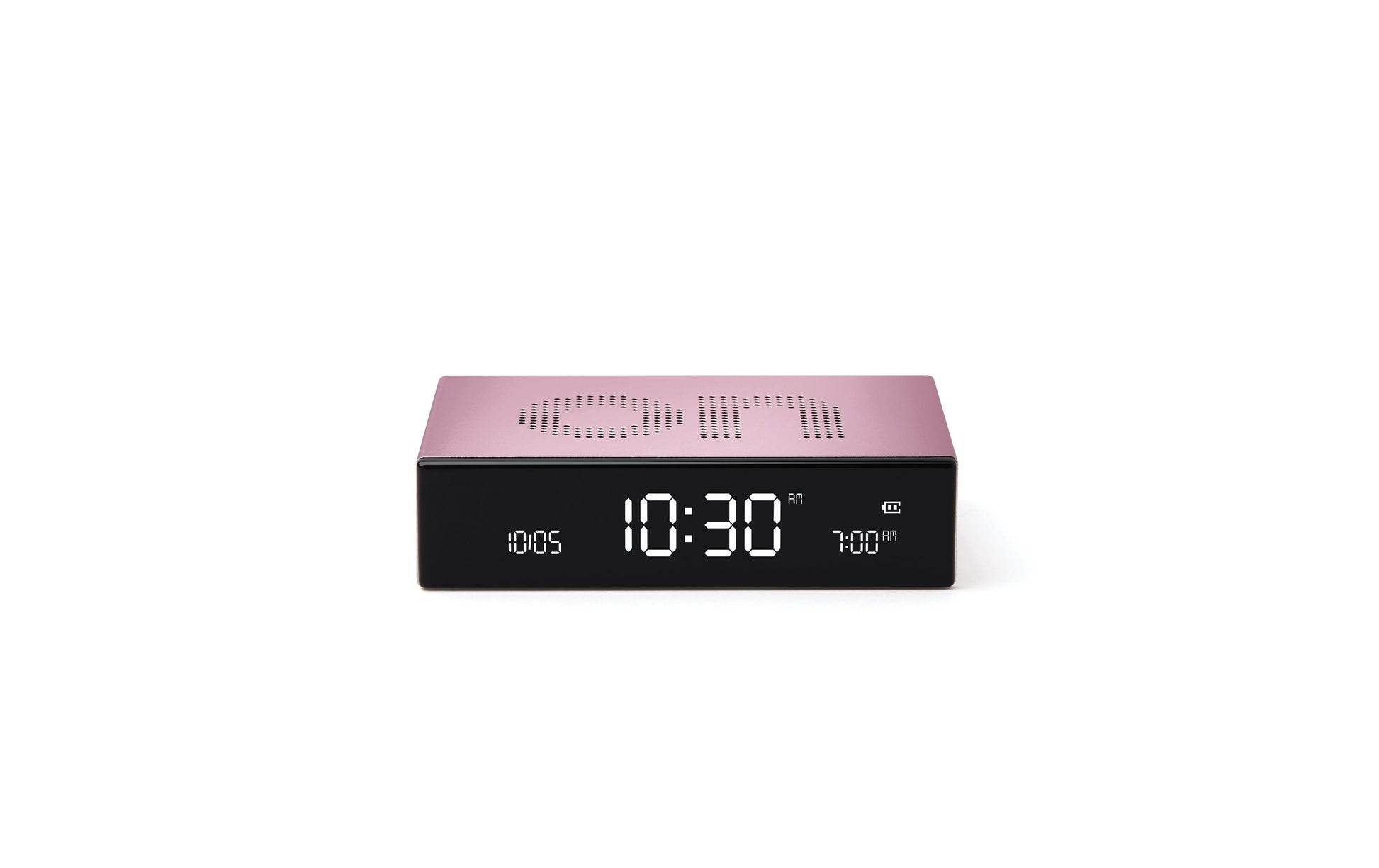 LEXON Wecker Flip Premium – digital – 10,4 × 2,6 × 6,5 cm, rosa, Schlummerfunktion, Alarm