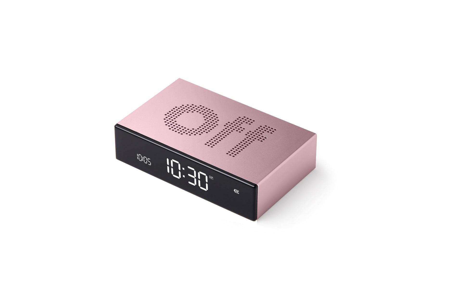 LEXON Wecker Flip Premium – digital – 10,4 × 2,6 × 6,5 cm, rosa, Schlummerfunktion, Alarm