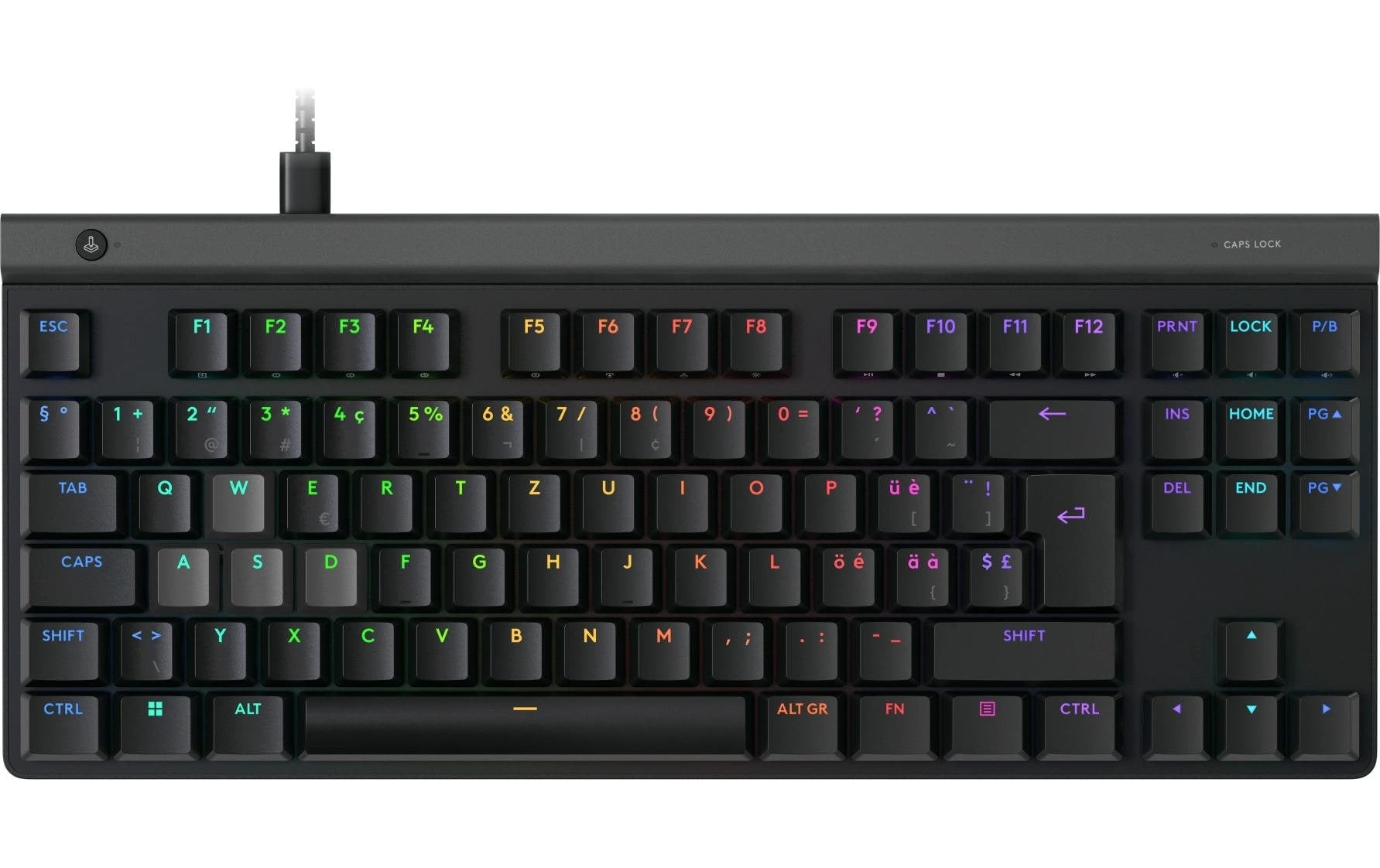 Logitech G515 RAPID TKL – Tastatur, kabelgebunden (USB-A), CH-Layout (DE-CH), TKL (ohne Ziffernblock)