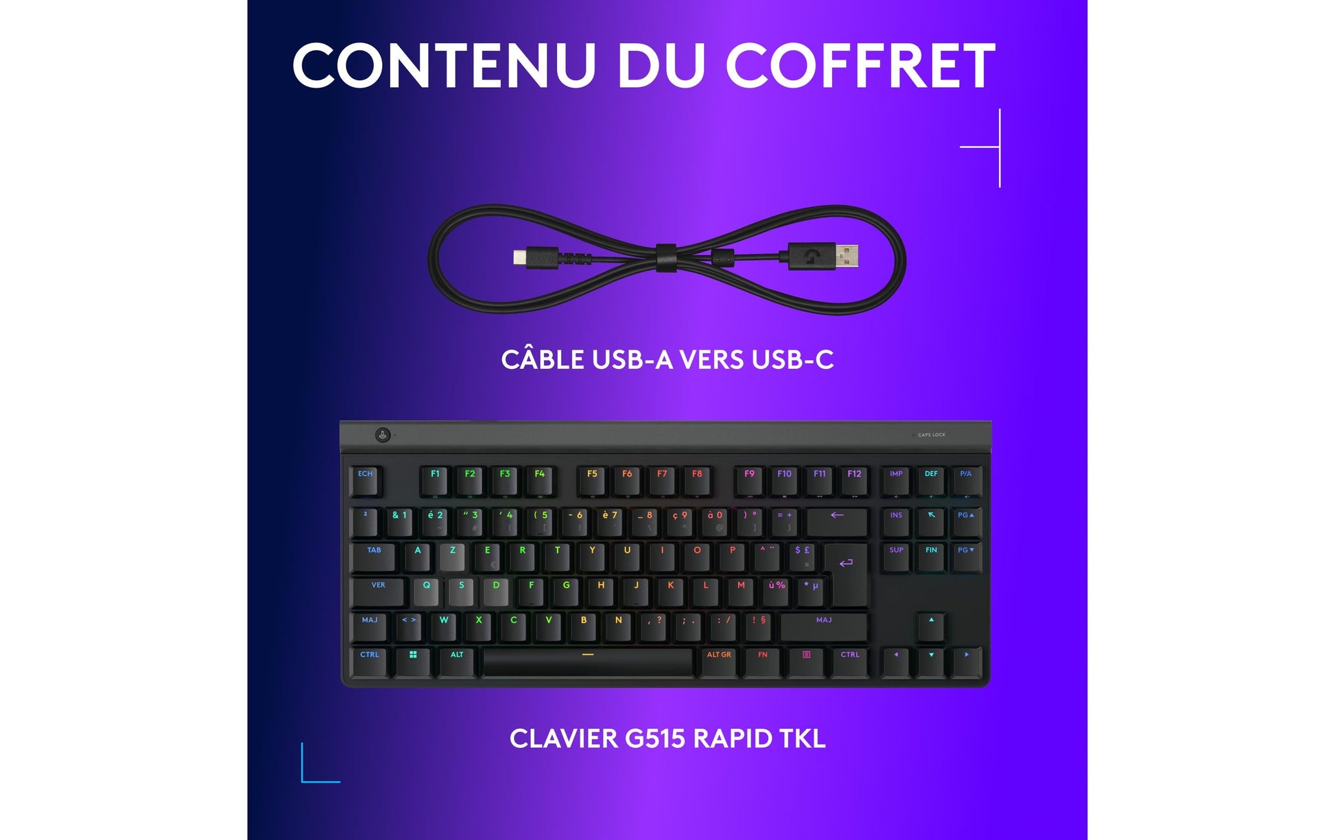Logitech G515 RAPID TKL – Tastatur, kabelgebunden (USB-A), CH-Layout (DE-CH), TKL (ohne Ziffernblock)