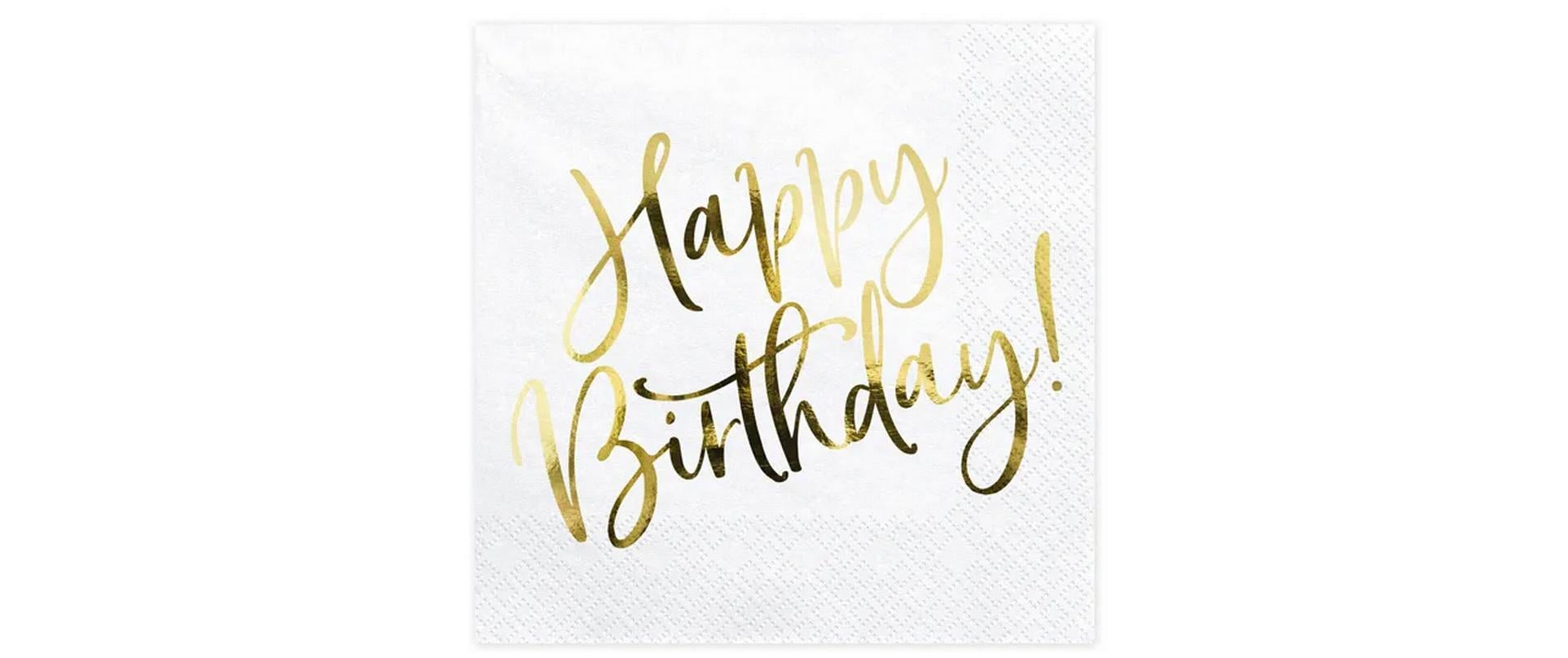 PartyDeco Servietten Happy Birthday – mehrfarbig – 33 × 33 cm, 3-lagig – 20 Stück