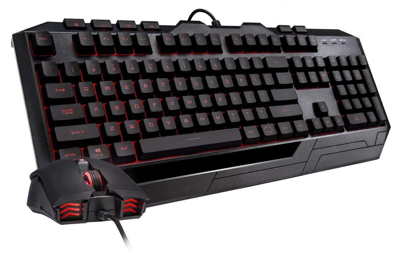 Cooler Master Tastatur- und Maus-Set – mechanisch, beleuchtet – kabelgebunden – USB-A – QWERTZ (CH) – schwarz