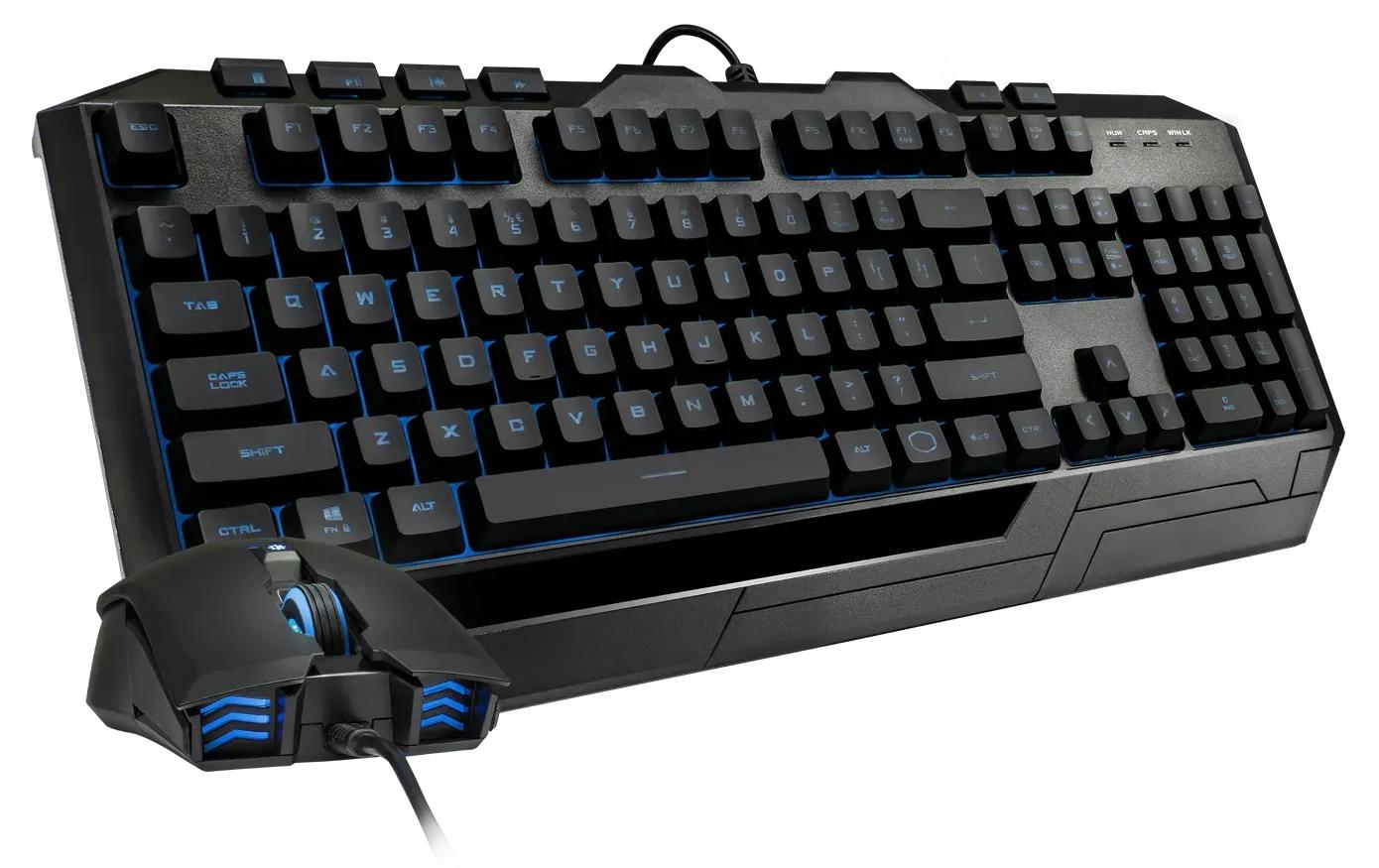 Cooler Master Tastatur- und Maus-Set – mechanisch, beleuchtet – kabelgebunden – USB-A – QWERTZ (CH) – schwarz
