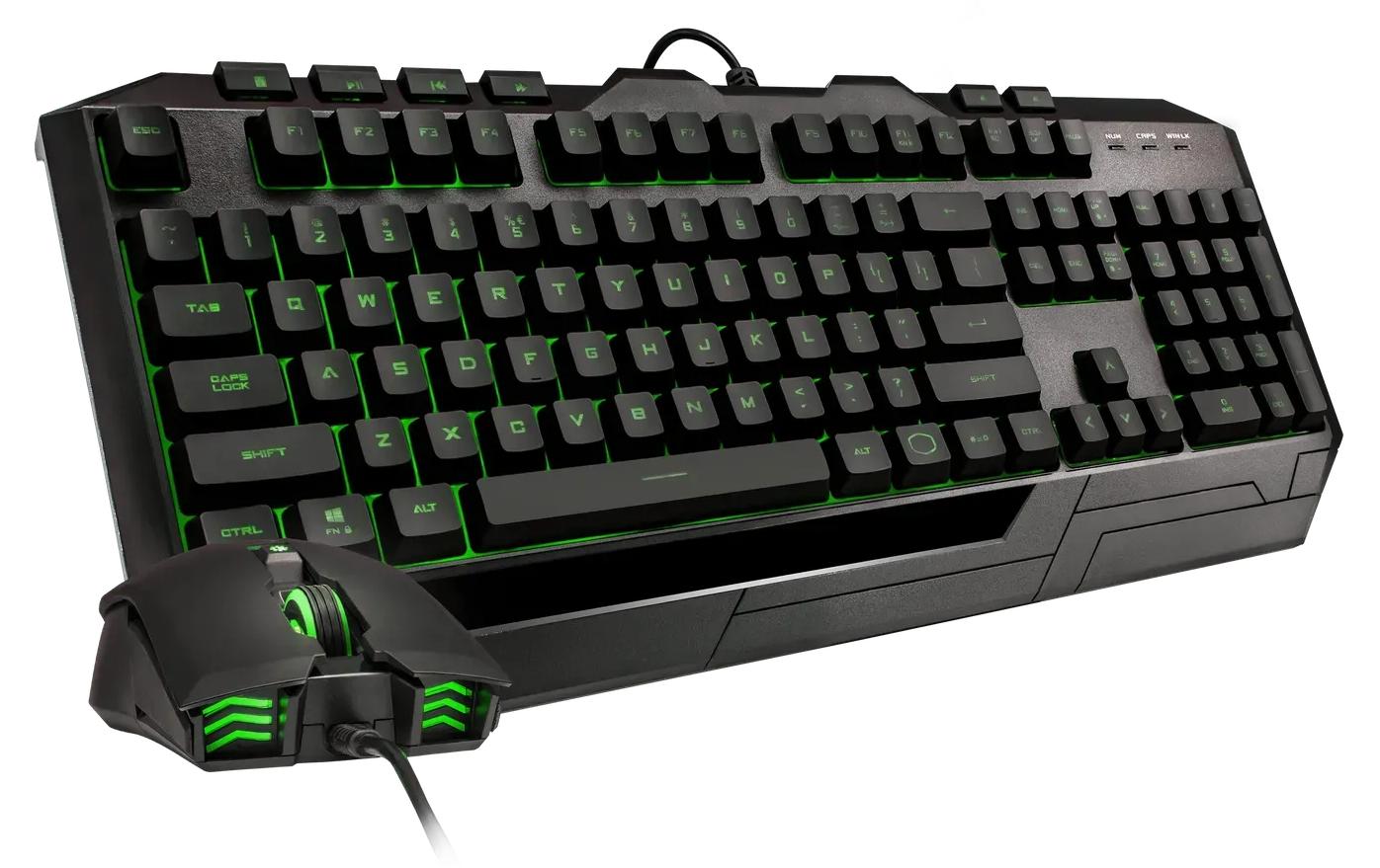 Cooler Master Tastatur- und Maus-Set – mechanisch, beleuchtet – kabelgebunden – USB-A – QWERTZ (CH) – schwarz