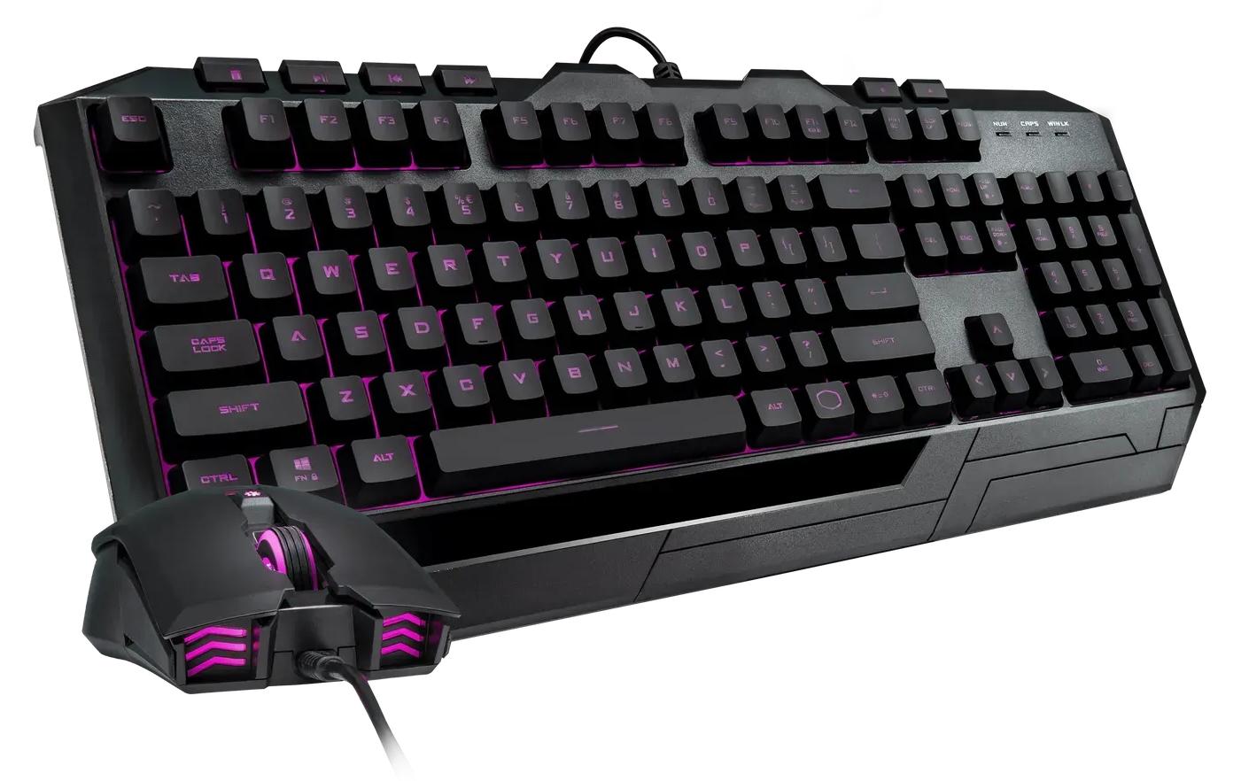 Cooler Master Tastatur- und Maus-Set – mechanisch, beleuchtet – kabelgebunden – USB-A – QWERTZ (CH) – schwarz