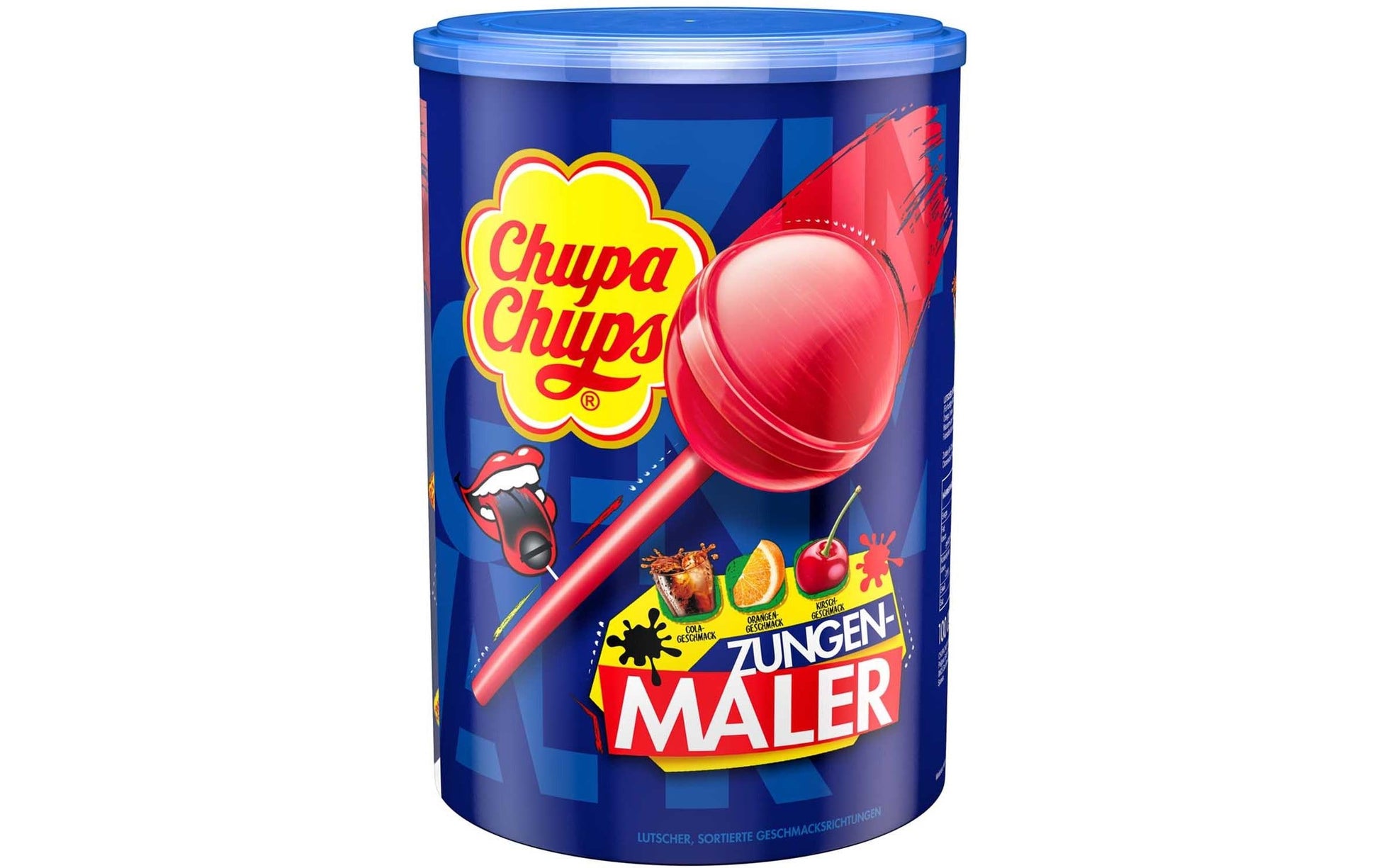 Chupa Chups Lutscher – Zungenmaler, Cola & Fruchtmix – 100 Stück
