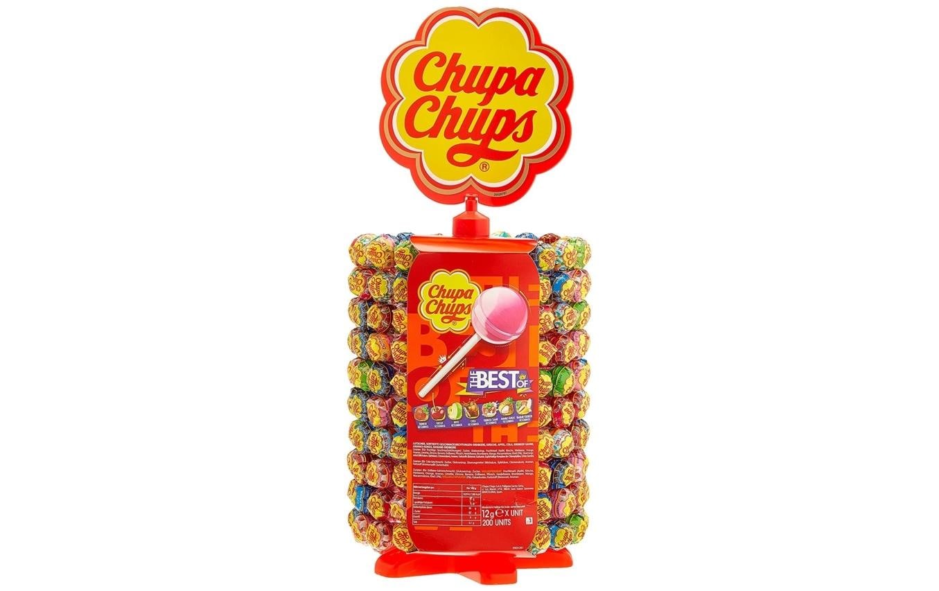 Chupa Chups Lutscher – 5-fach sortiert, glutenfrei, einzeln verpackt, 200 Stk.