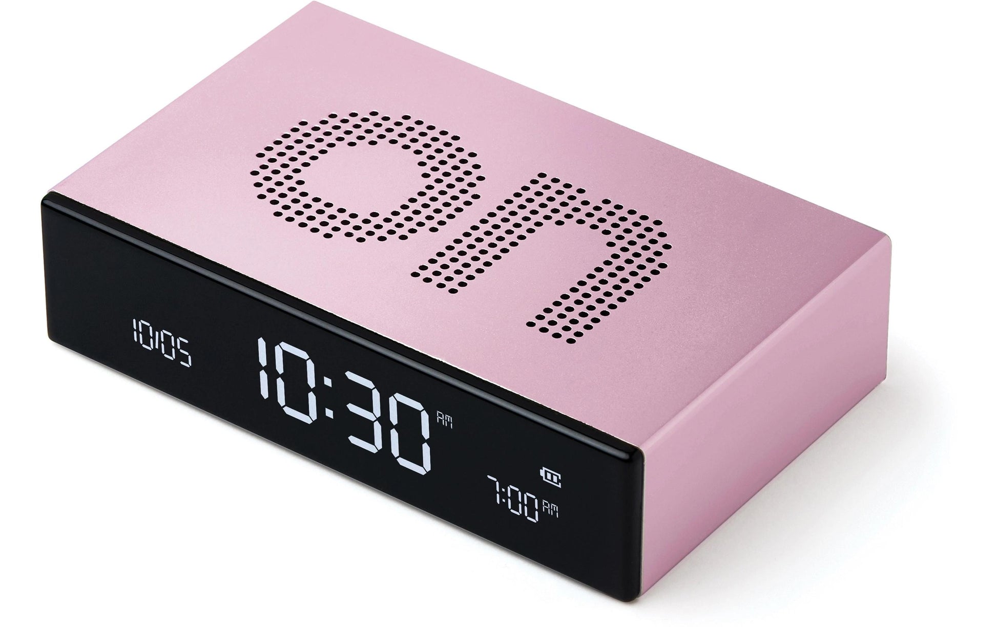 LEXON Wecker Flip Premium – digital – 10,4 × 2,6 × 6,5 cm, rosa, Schlummerfunktion, Alarm