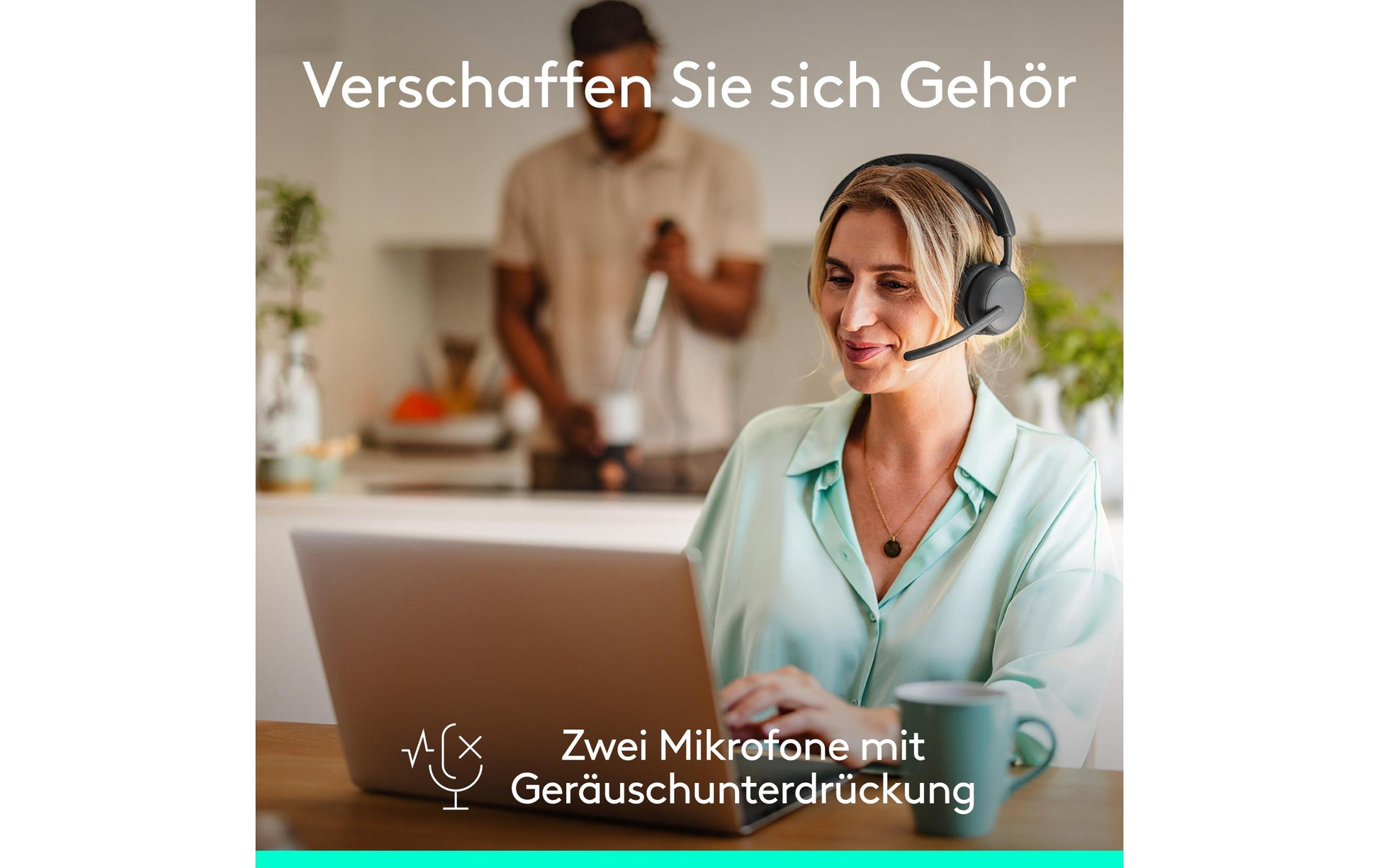 Logitech Zone Wireless 2 – Duo Over-Ear Headset – Bluetooth, mit Geräuschunterdrückung – Graphit – bis 20 h