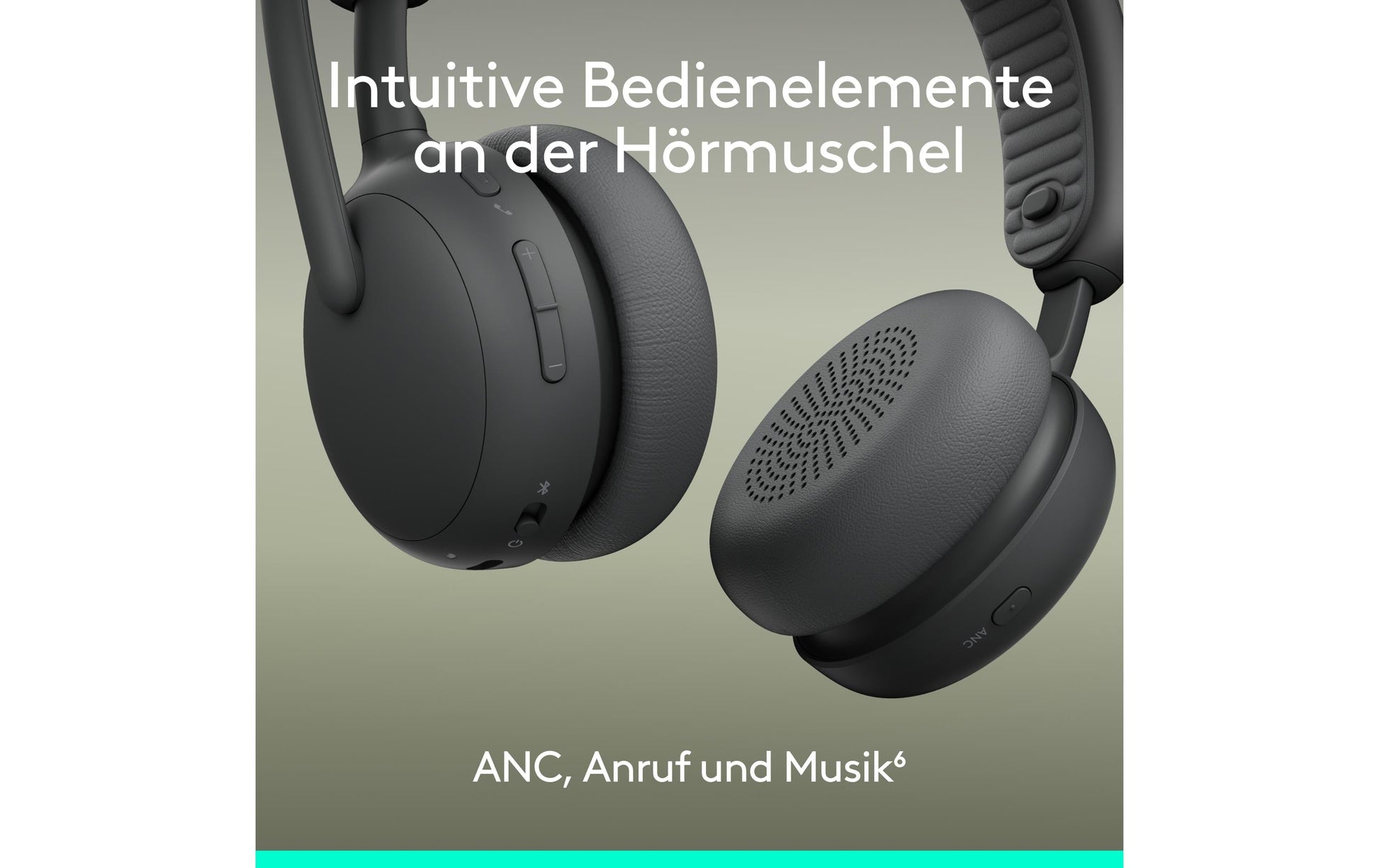 Logitech Zone Wireless 2 – Duo Over-Ear Headset – Bluetooth, mit Geräuschunterdrückung – Graphit – bis 20 h
