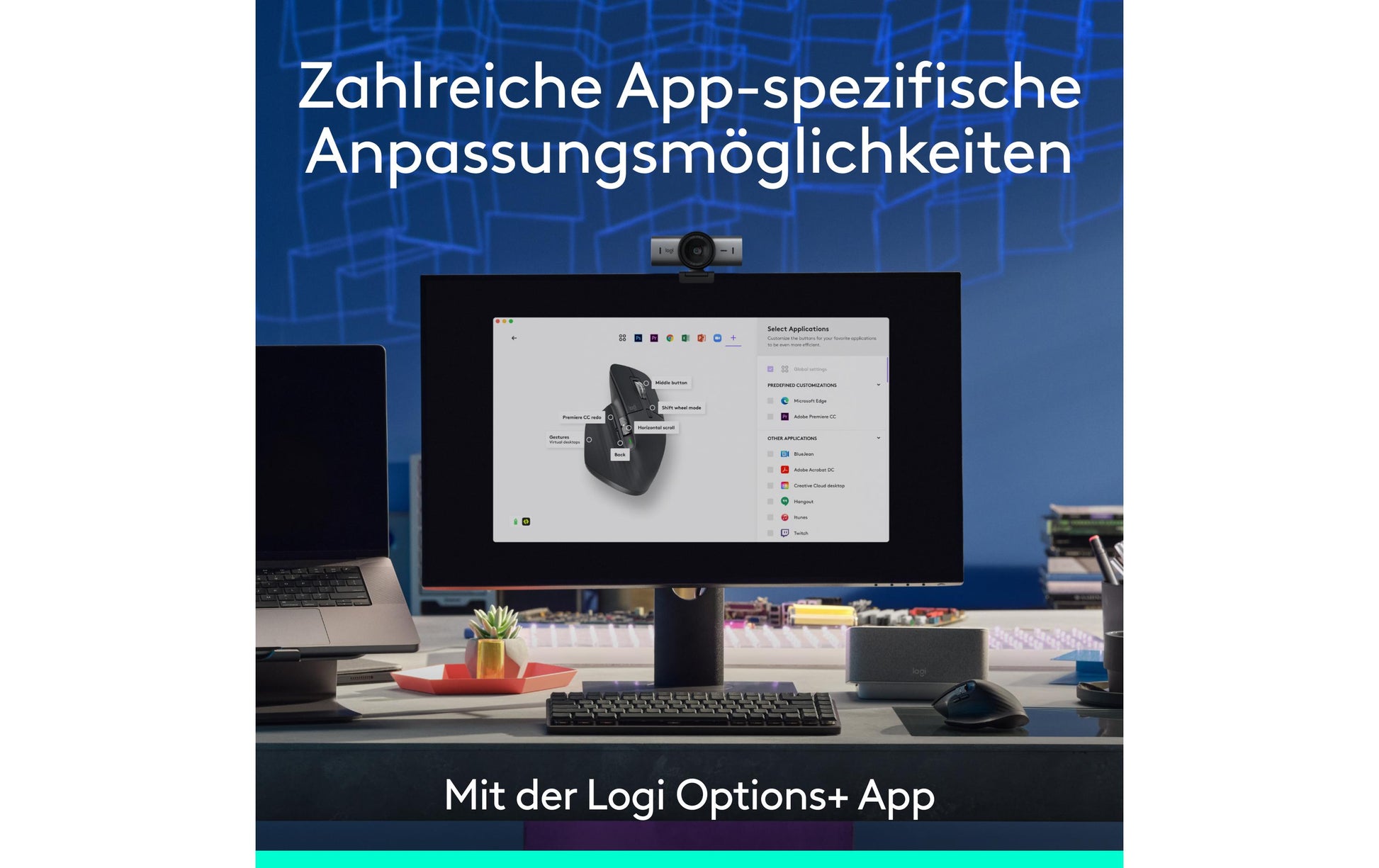 Logitech MX Master 3S Bluetooth Edition Maus – kabellos, USB-A, für Rechtshänder, grau/graphit