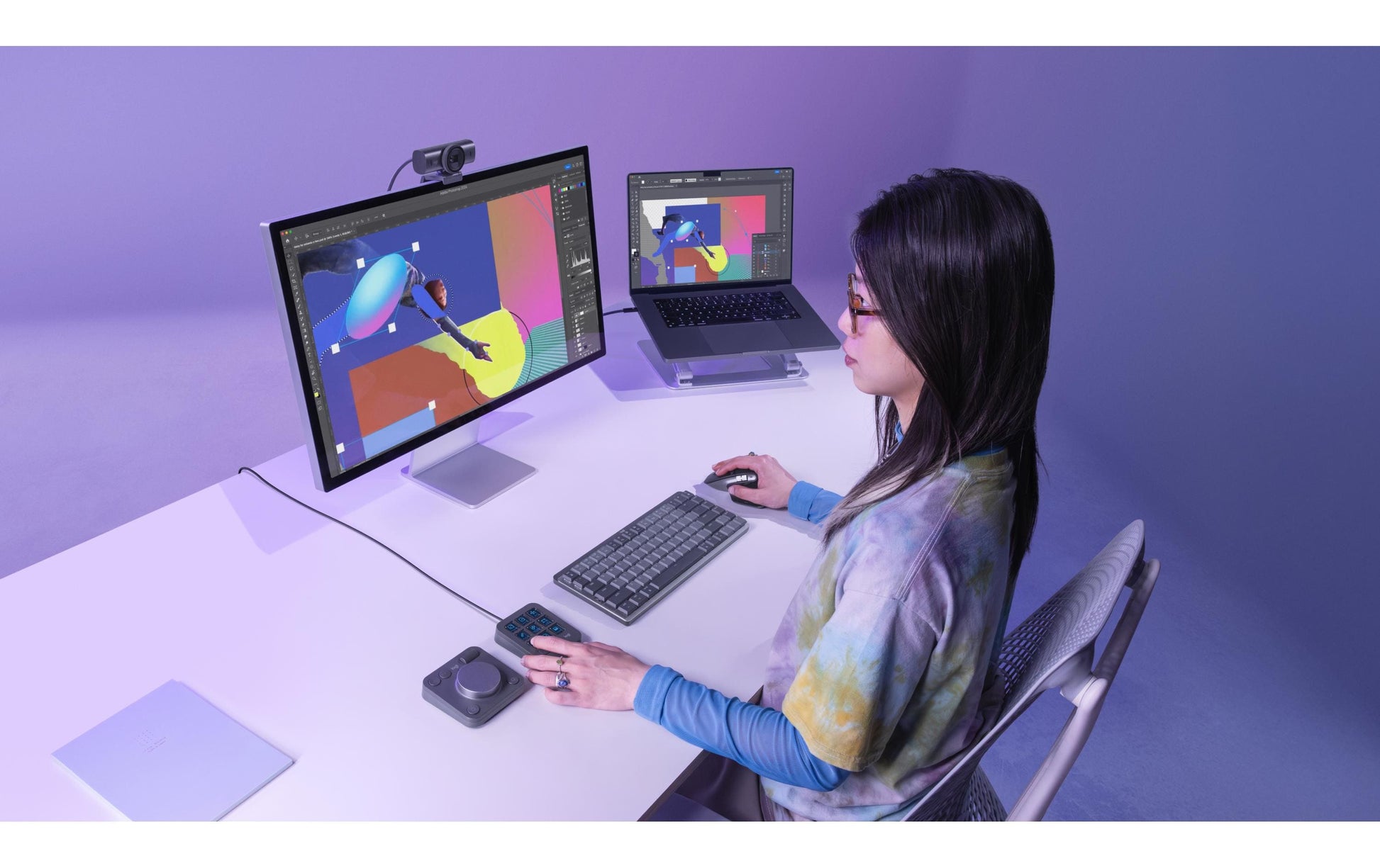 Logitech MX Creative Console – Tastatur, Grau