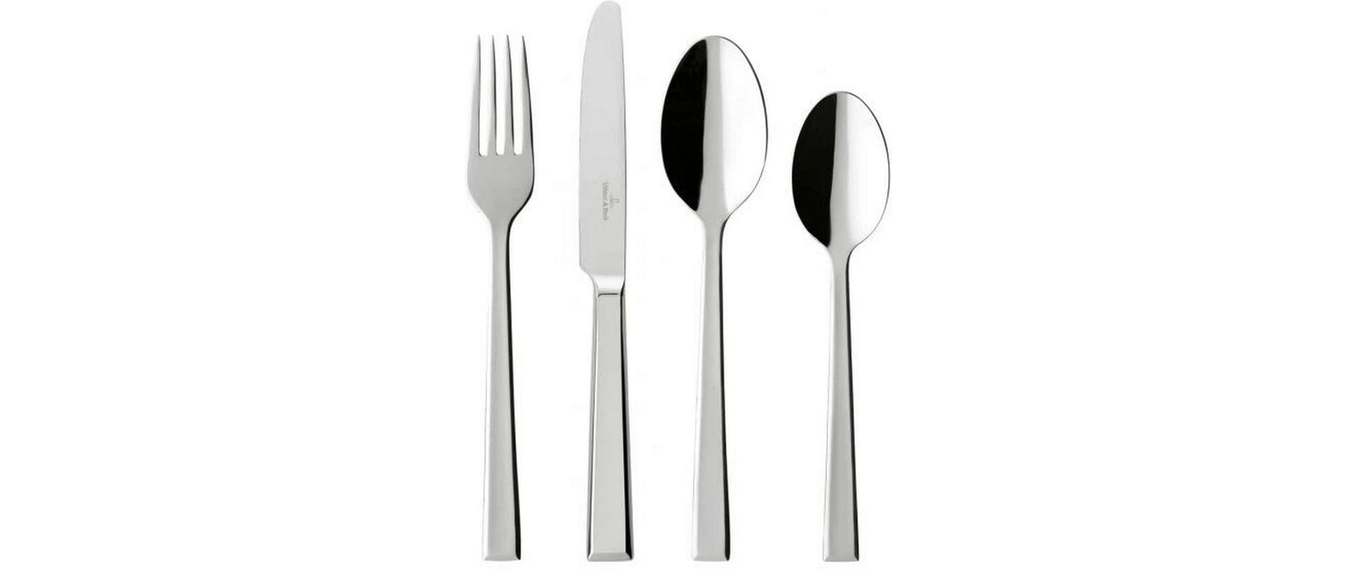 Villeroy & Boch Victor Tafelbesteck – Edelstahl, Silber, spülmaschinenfest, 24 Stk.