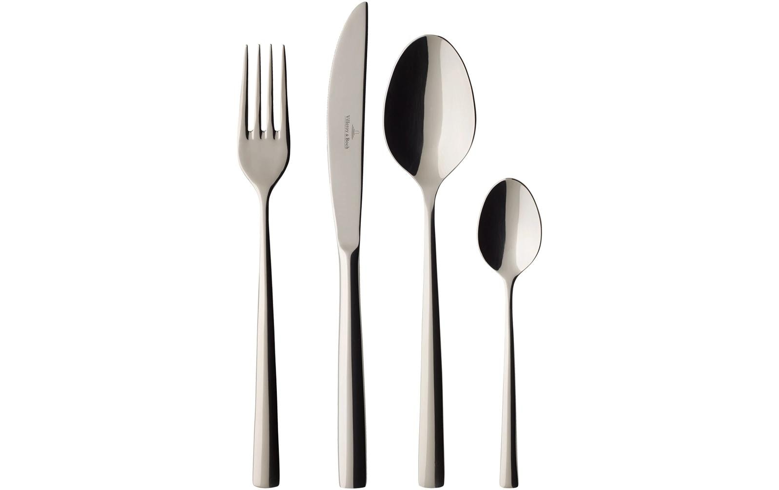 Villeroy & Boch Piemont Tafelbesteck – 4-teilig, 23 cm, Edelstahl, spülmaschinenfest