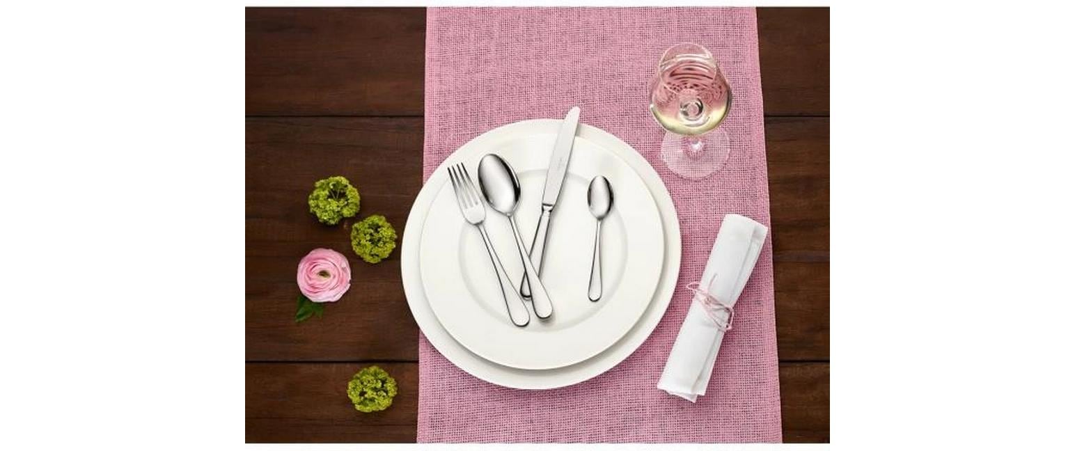 Villeroy & Boch Oscar Tafelbesteck Set – Edelstahl, Silber, spülmaschinenfest, 24 Stück