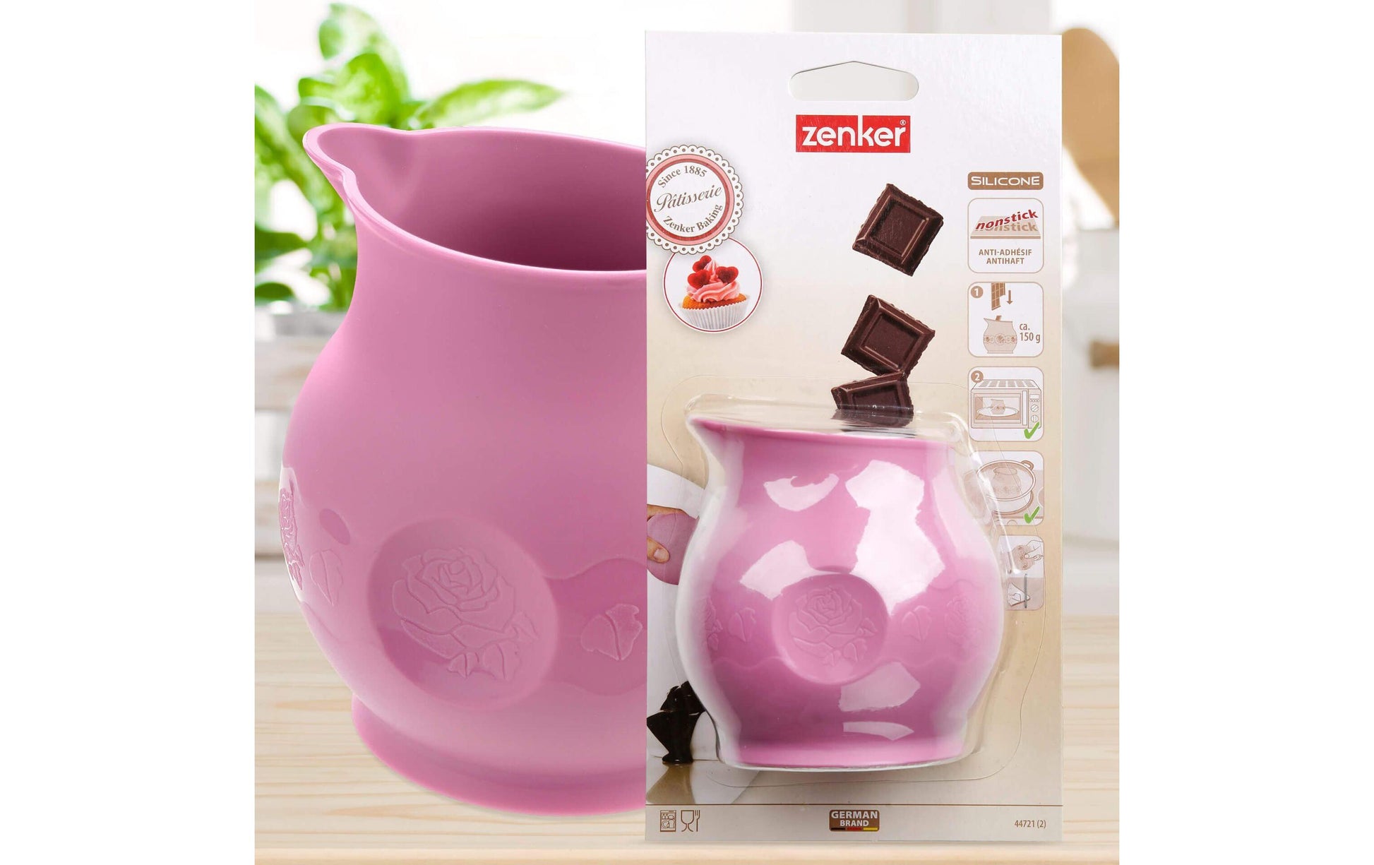 Zenker Schmelztöpfchen 150 ml, 8,5 × 9 × 6,5 cm, Silikon, Rosa