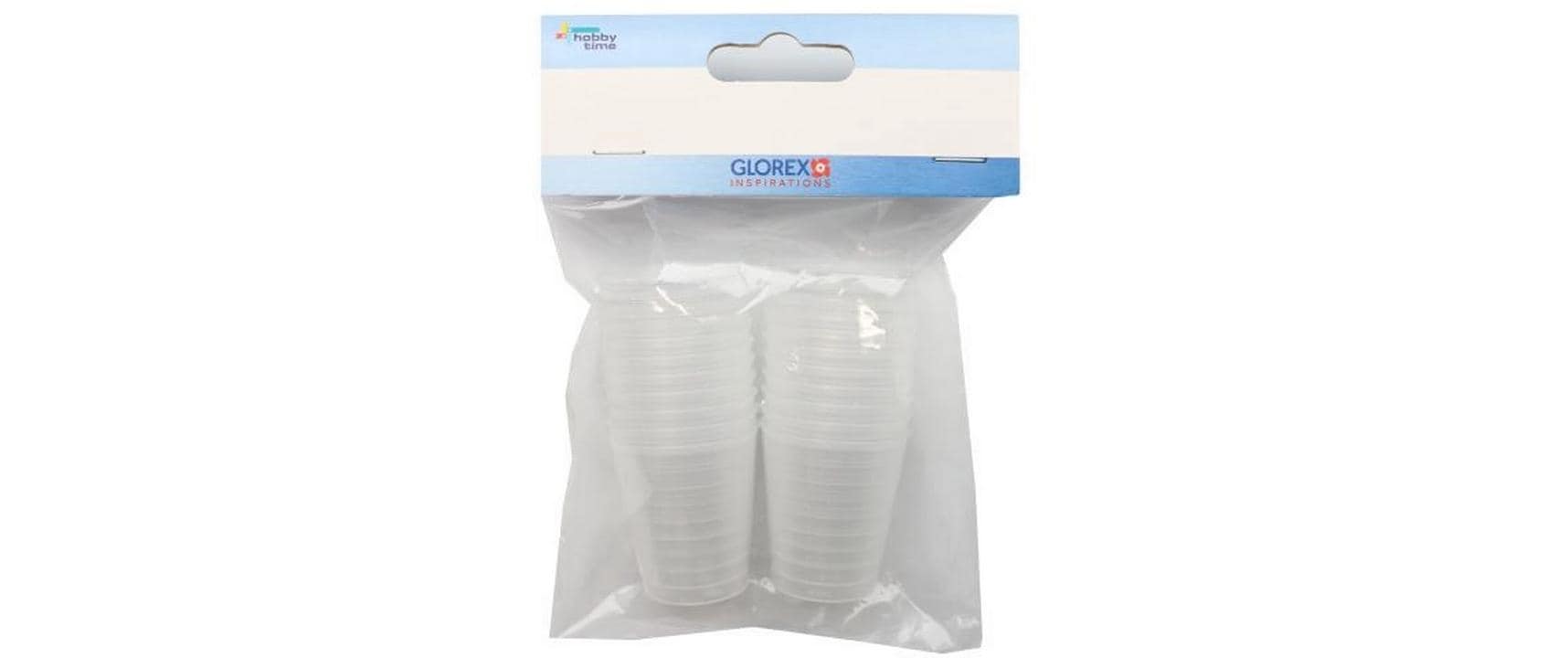 GLOREX Messbecher 30 ml, Kunststoff, Transparent, 20 Stk.