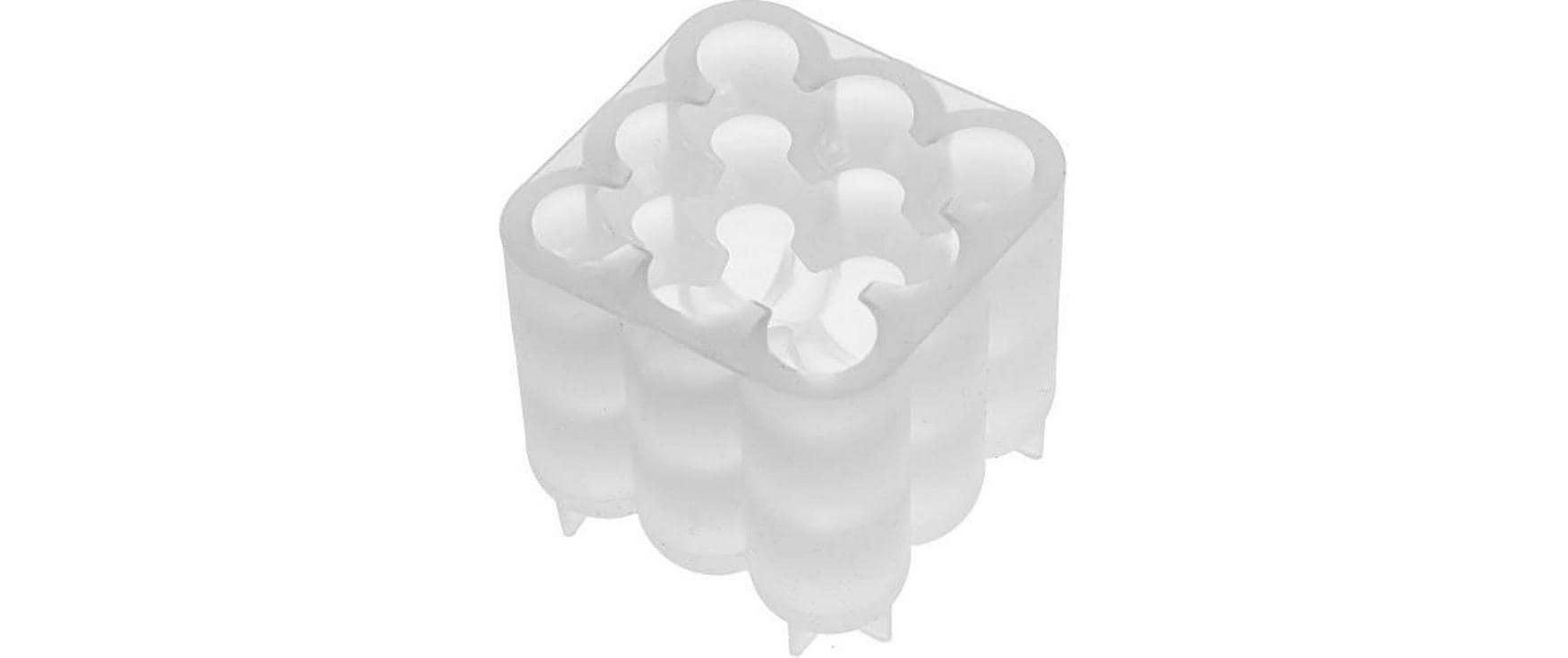 GLOREX Kerzengiessform, Silikon, Rechteck, 5,5 × 5,5 × 6 cm