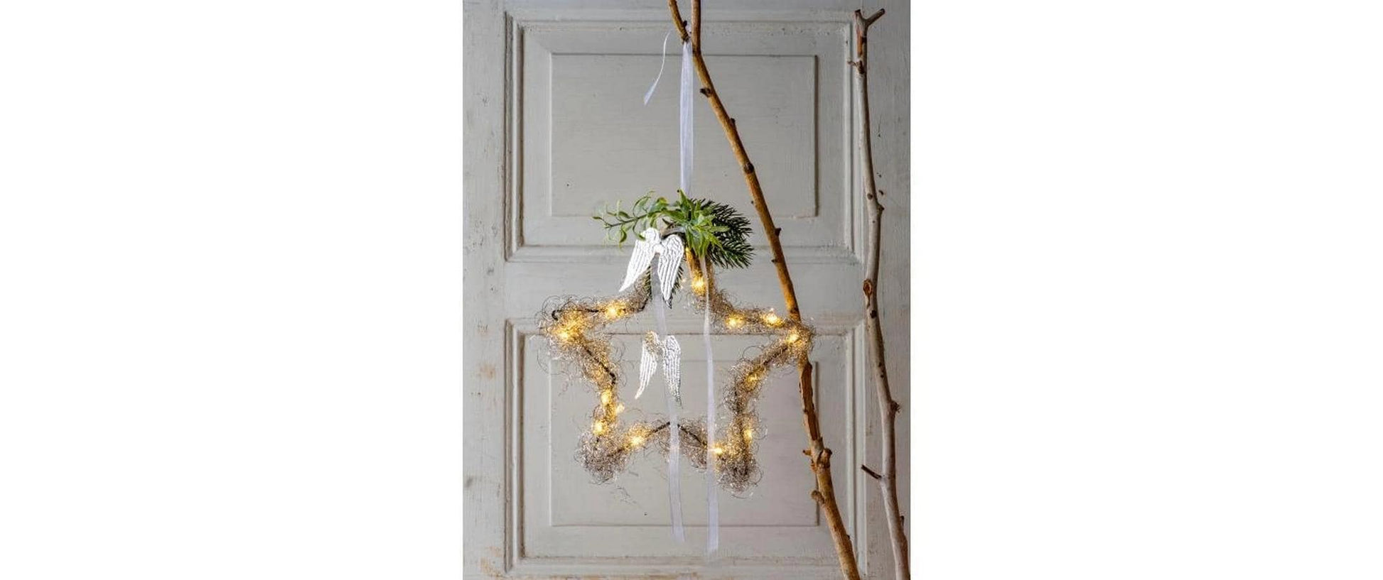 GLOREX Mini-Lichterkette – Starterset, 1,8 m, 20 Stk., gelb, transparent, batteriebetrieben (CR2032), Timer