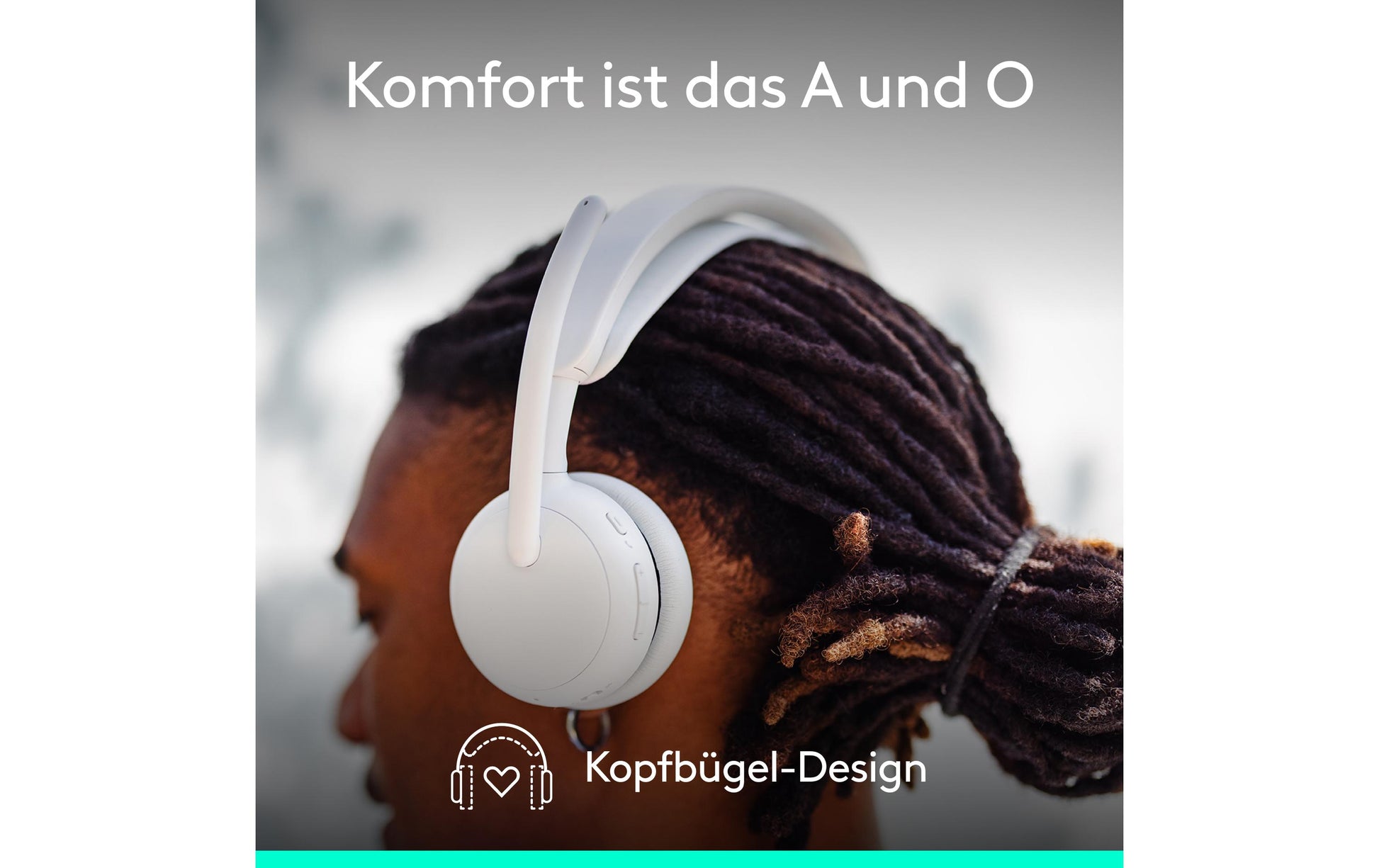 Logitech Zone Wireless 2 – Duo Headset – Bluetooth – Geräuschunterdrückendes Mikrofon – Offwhite – bis 20 h