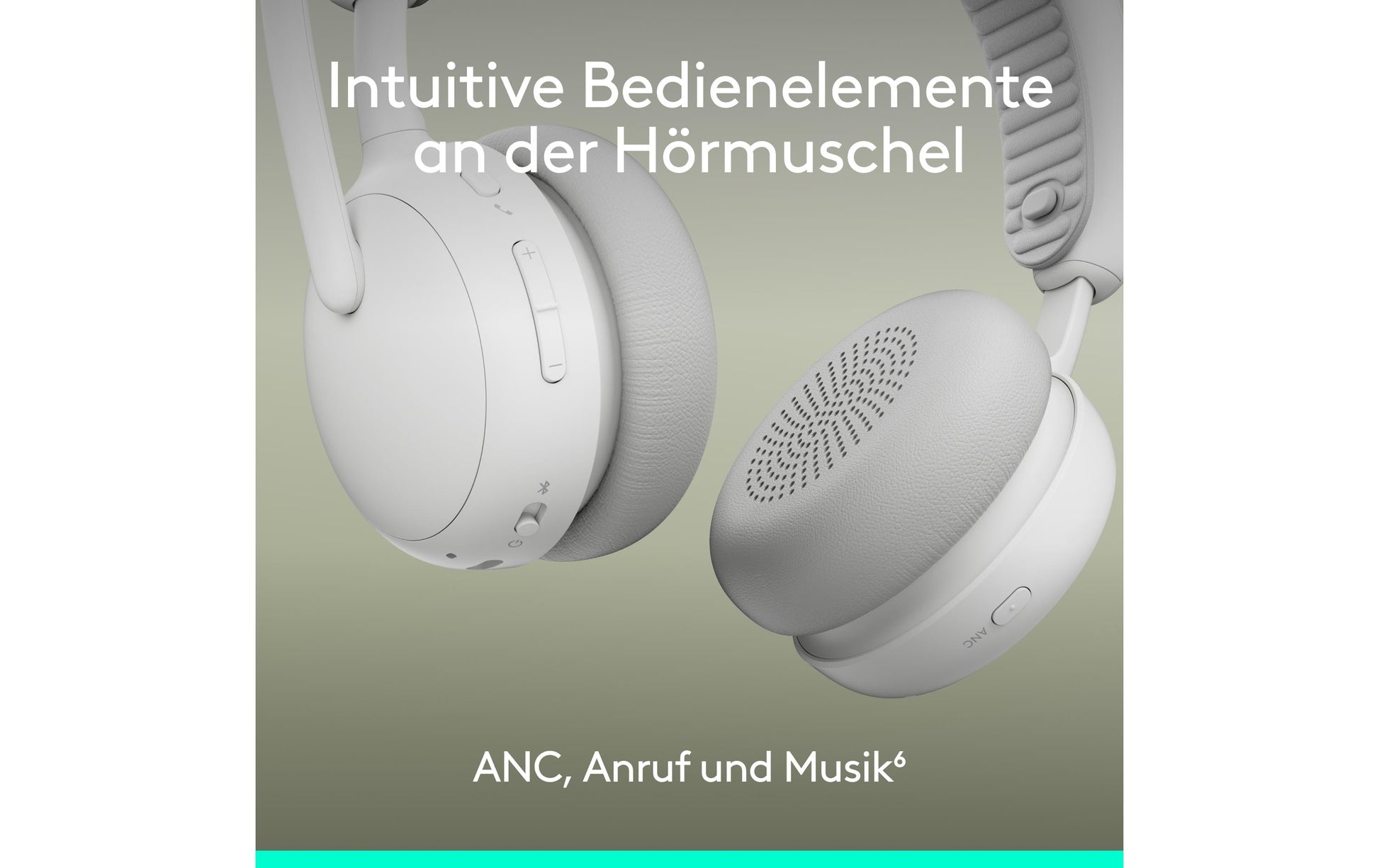 Logitech Zone Wireless 2 – Duo Headset – Bluetooth – Geräuschunterdrückendes Mikrofon – Offwhite – bis 20 h