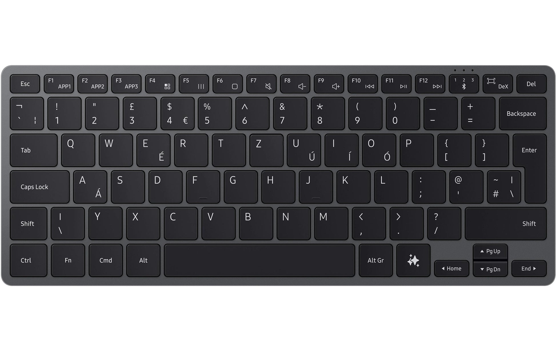 Samsung Smart Keyboard – Mini Tastatur – Scherenmechanik – Bluetooth – QWERTZ (CH) – Ohne Ziffernblock – Grau