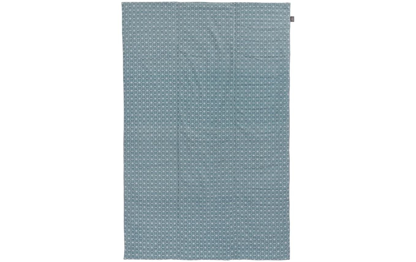 URBANARA Ankisa Wohndecke – Baumwolle, Grüngrau/Weiss/Taubenblau – 130 × 190 cm