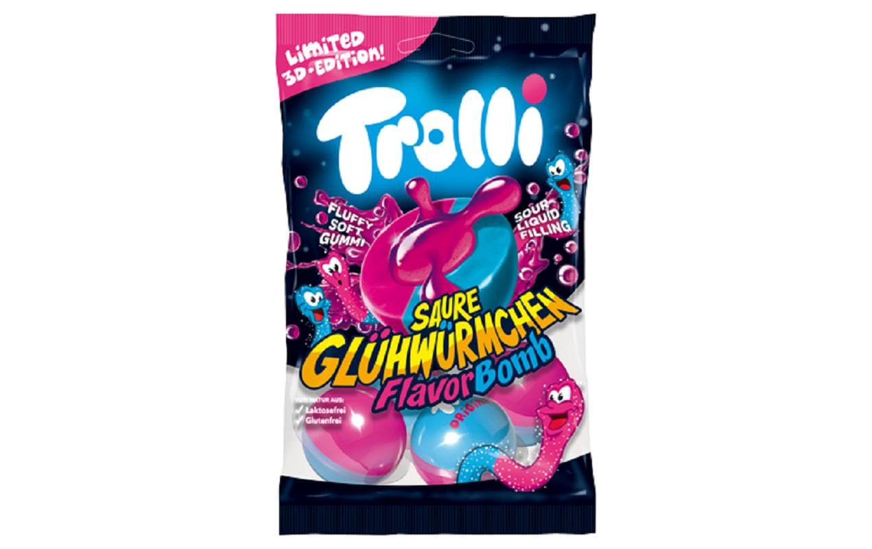 Trolli Flavor Bomb Gummibonbons – Saure Glühwürmchen – 75 g