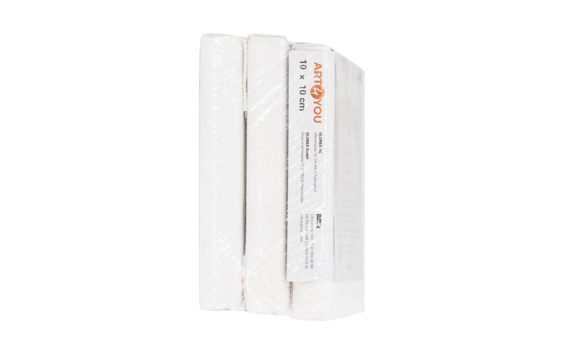GLOREX Keilrahmen – 10 × 10 cm – 330 g/m² – Profil 17 mm – 3 Stk. – Baumwolle