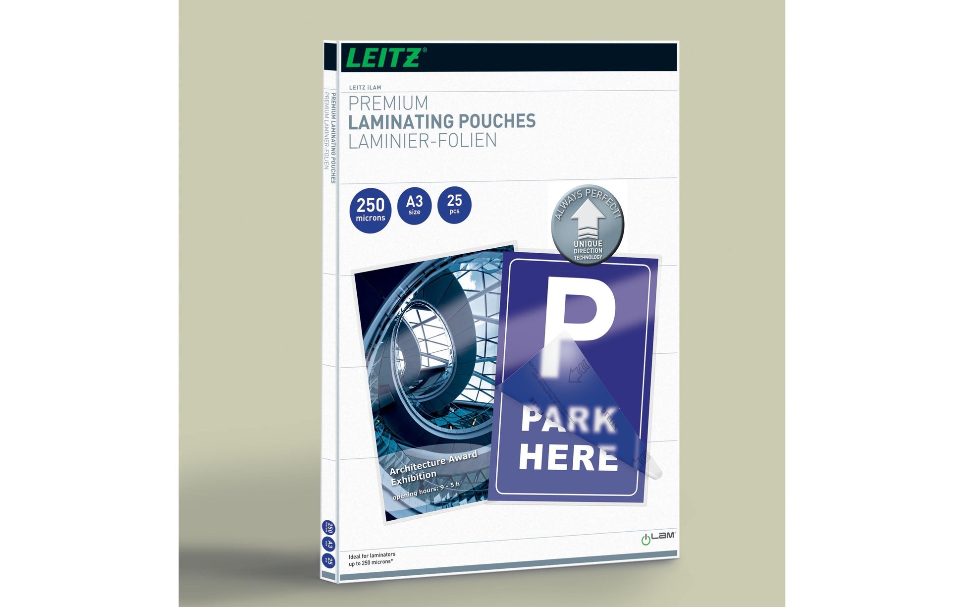 Leitz Laminierfolien A3, glänzend – 250 µm, 303 × 426 mm, 25 Stk.