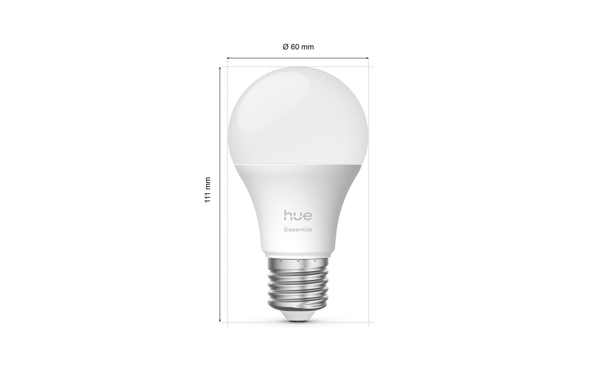 Philips Hue Essential LED-Leuchtmittel E27 – 8 W, 806 lm, 6500 K, mehrfarbig, für Bluetooth und iOS