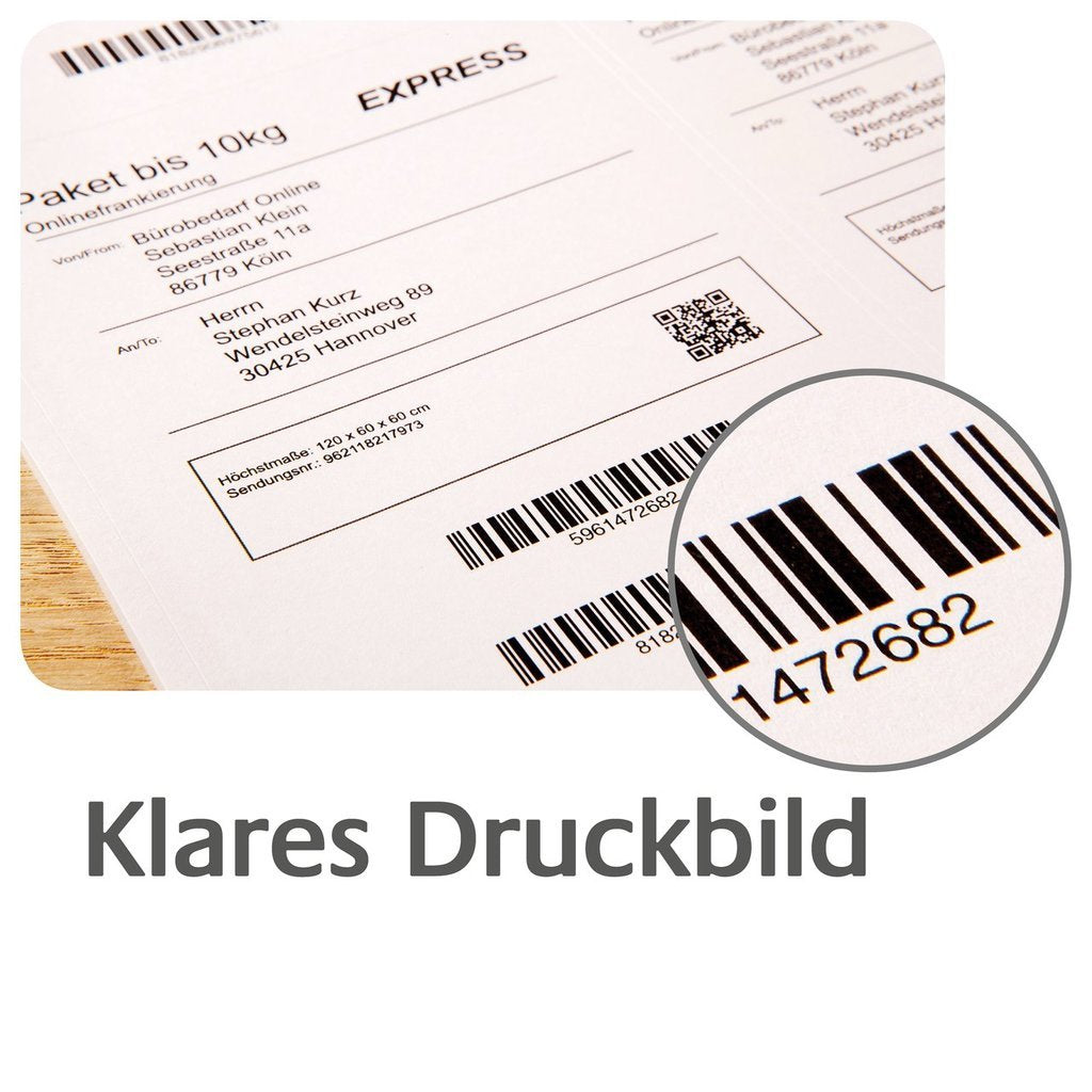 AVERY Zweckform TD8050-25 – Etiketten (Rolle) 102 × 152 mm – Papier – Thermotransfer – 2 Rollen (950 Stk.)