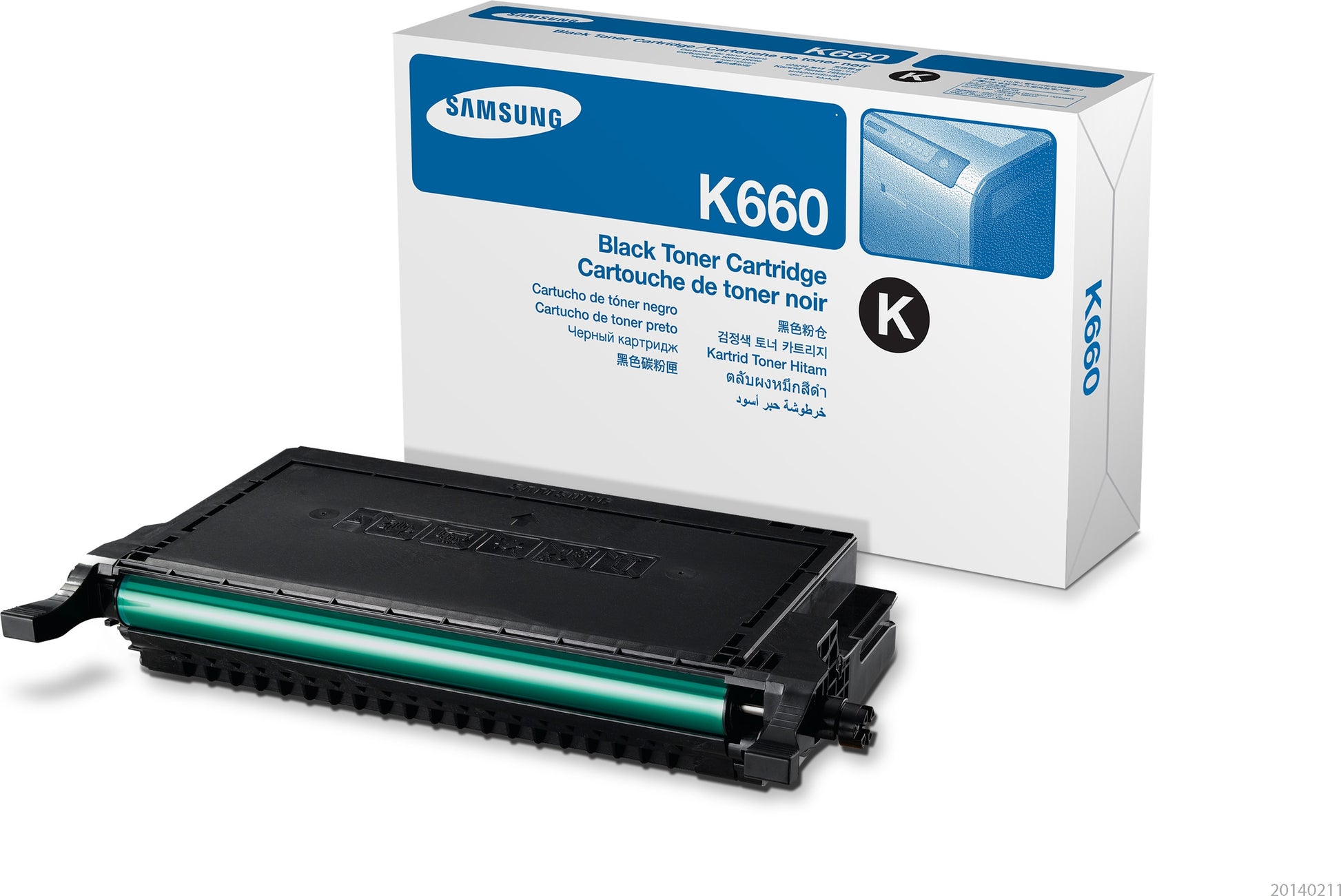 HP Samsung CLP-K660A Schwarz Toner – Original – 2'500 Seiten – für Samsung CLP-610ND/CLP-660ND/CLX-6200ND u. a.