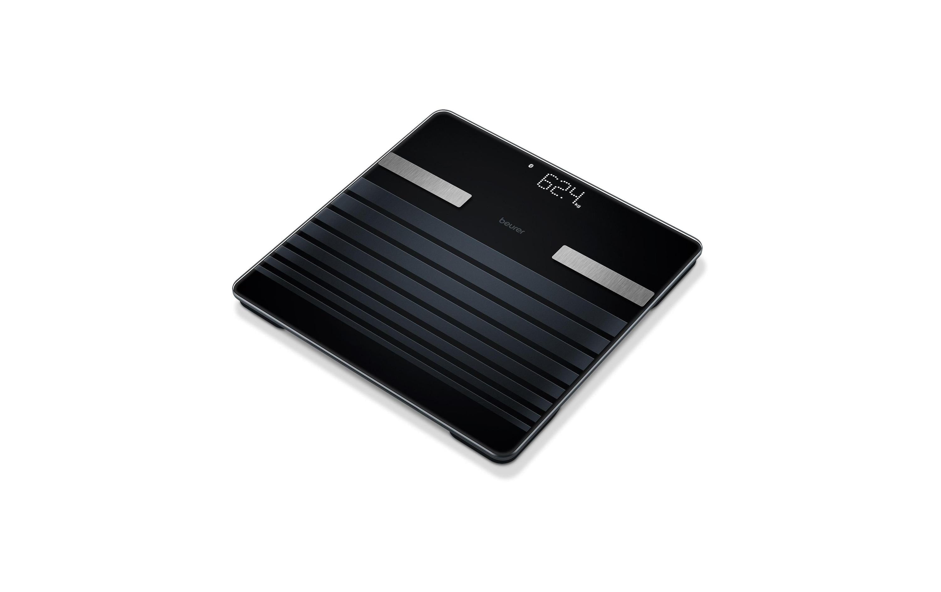 Beurer Diagnosewaage BF451 – Bluetooth, App-kompatibel, Körperanalyse (Knochenmasse) – 180 kg – Schwarz