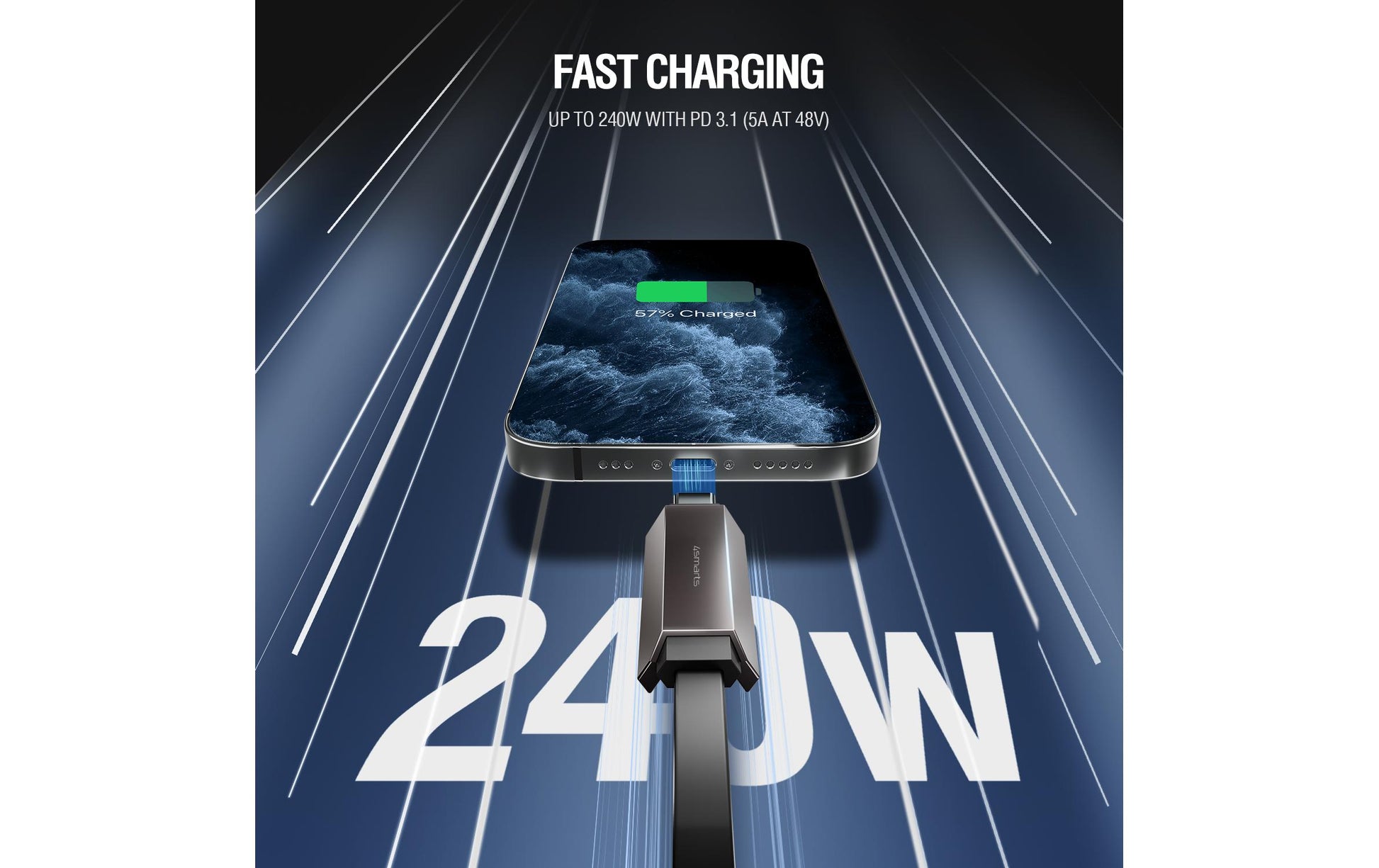 4smarts USB-Kabel, USB-C zu USB-C, 0,14 m, USB4, Lade-/Datenkabel, für Laptop, Smartphone, Tablet