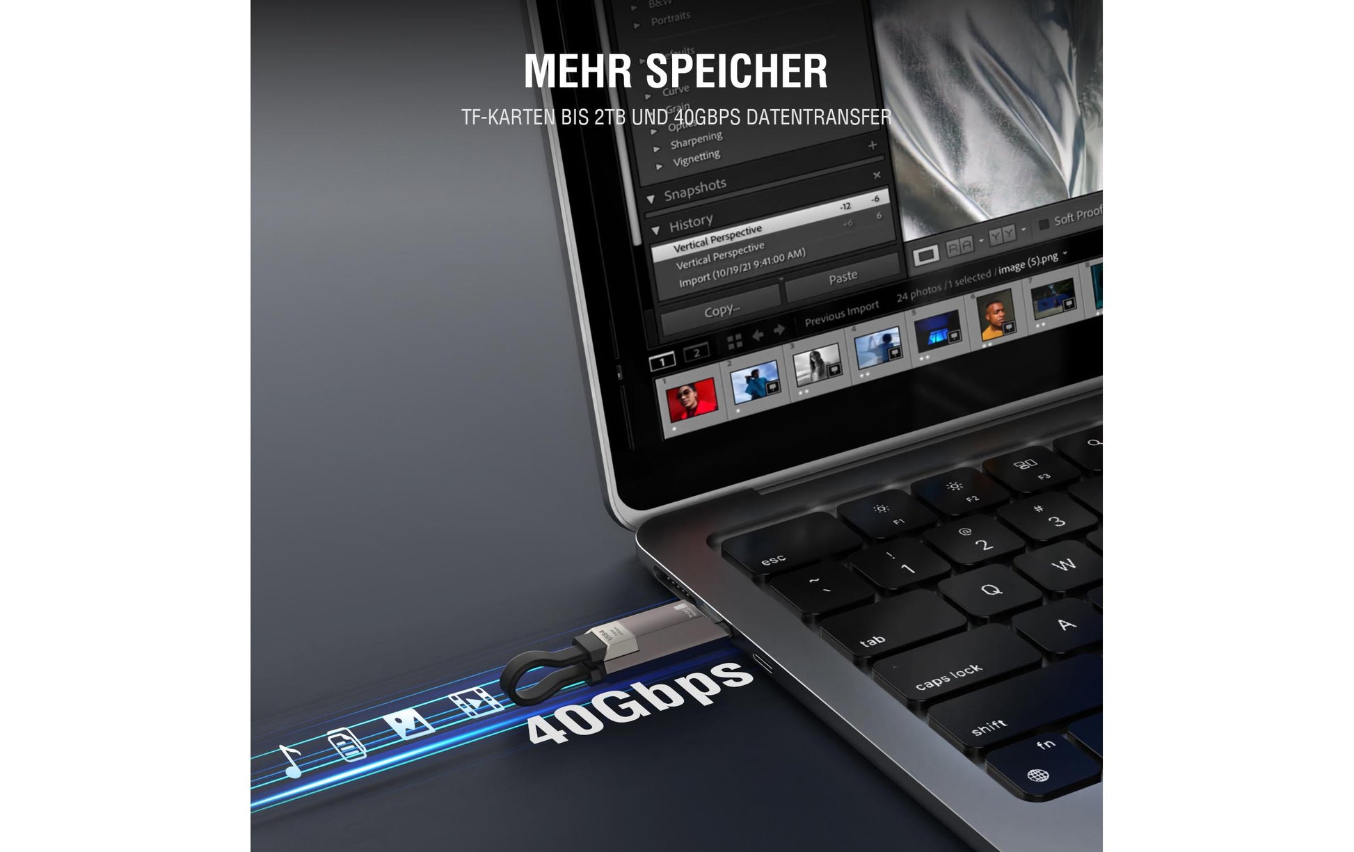 4smarts USB-Kabel, USB-C zu USB-C, 0,14 m, USB4, Lade-/Datenkabel, für Laptop, Smartphone, Tablet