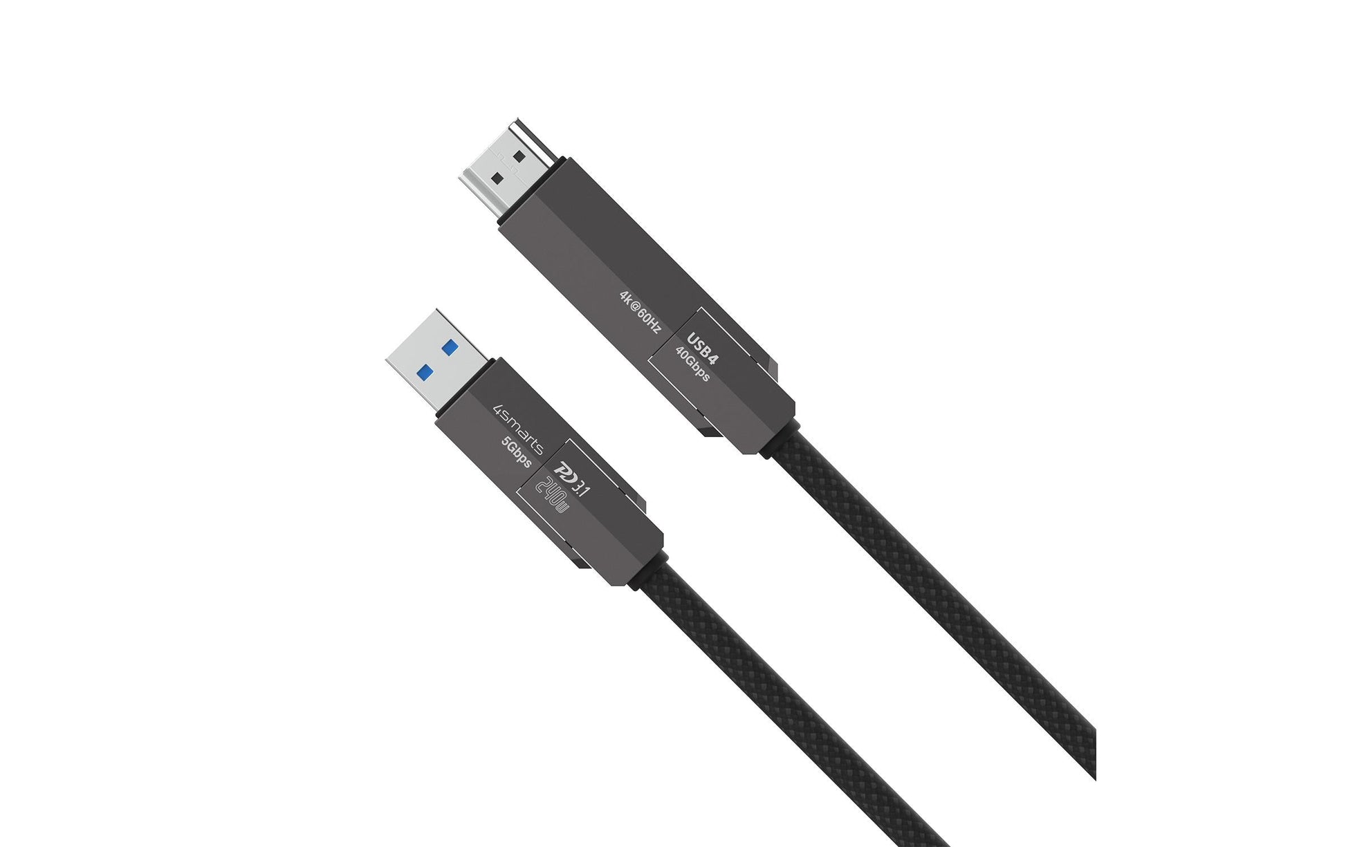 4smarts HDMI-Kabel, USB-A – für Universal, Schwarz