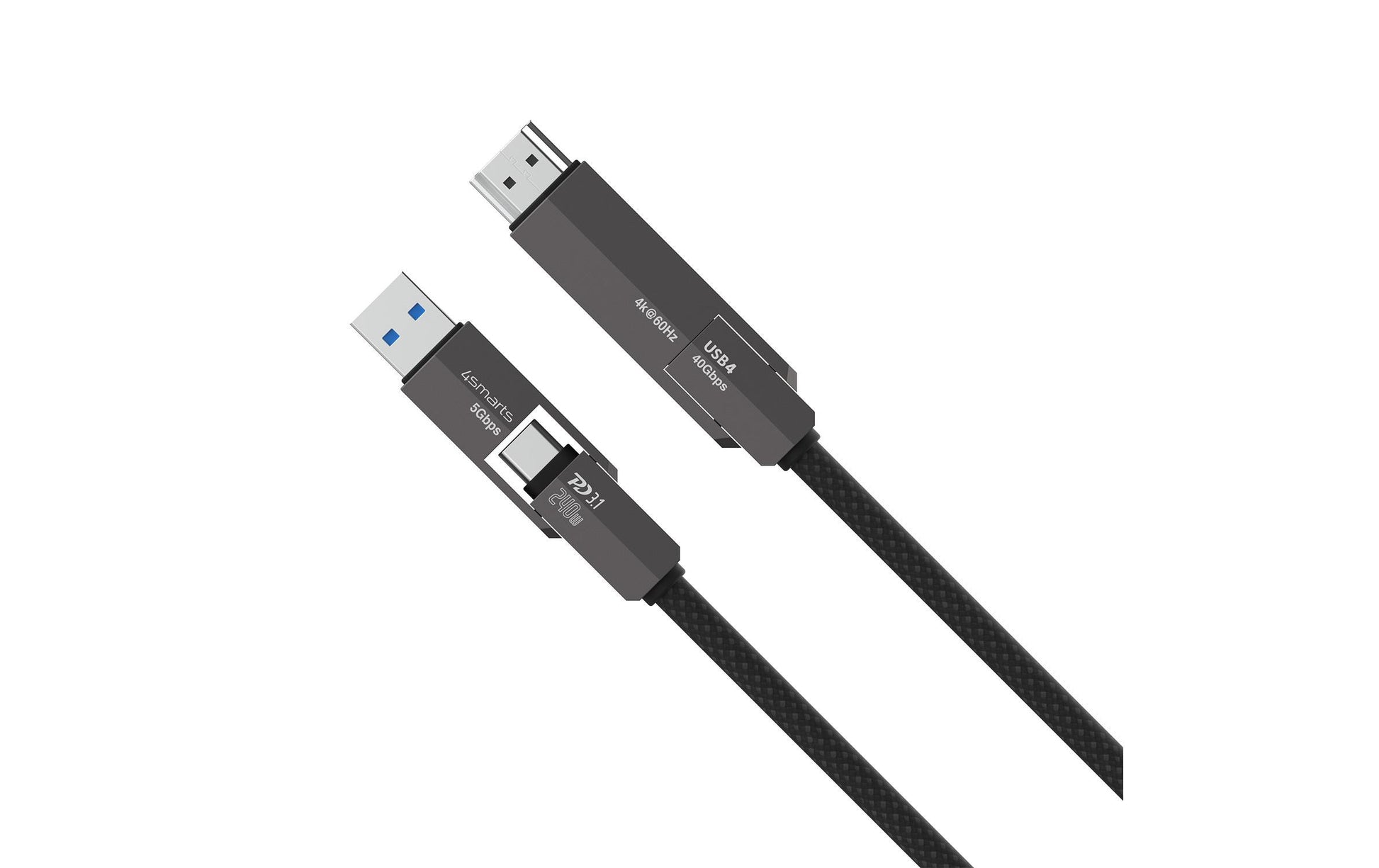 4smarts HDMI-Kabel, USB-A – für Universal, Schwarz