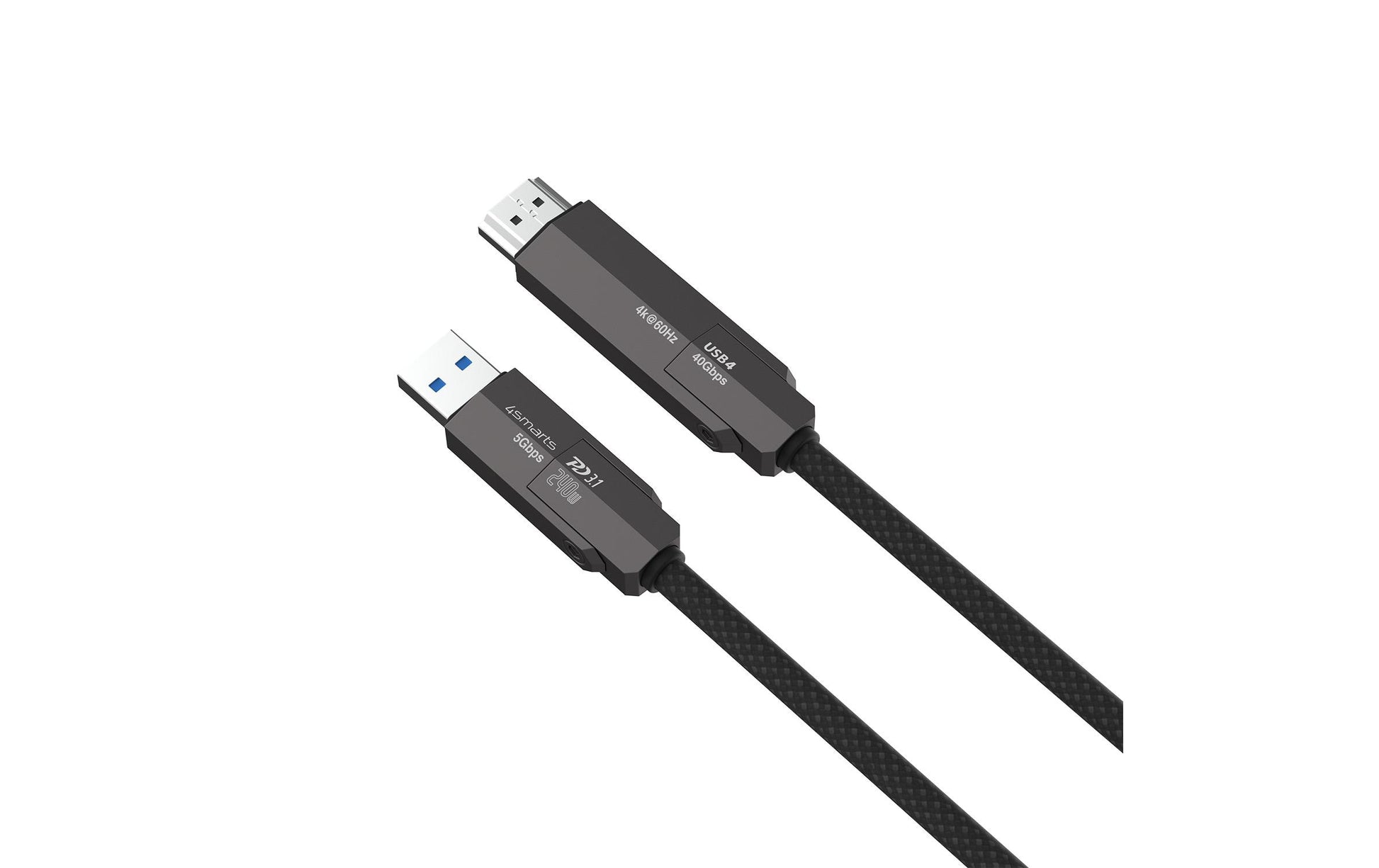 4smarts HDMI-Kabel, USB-A – für Universal, Schwarz