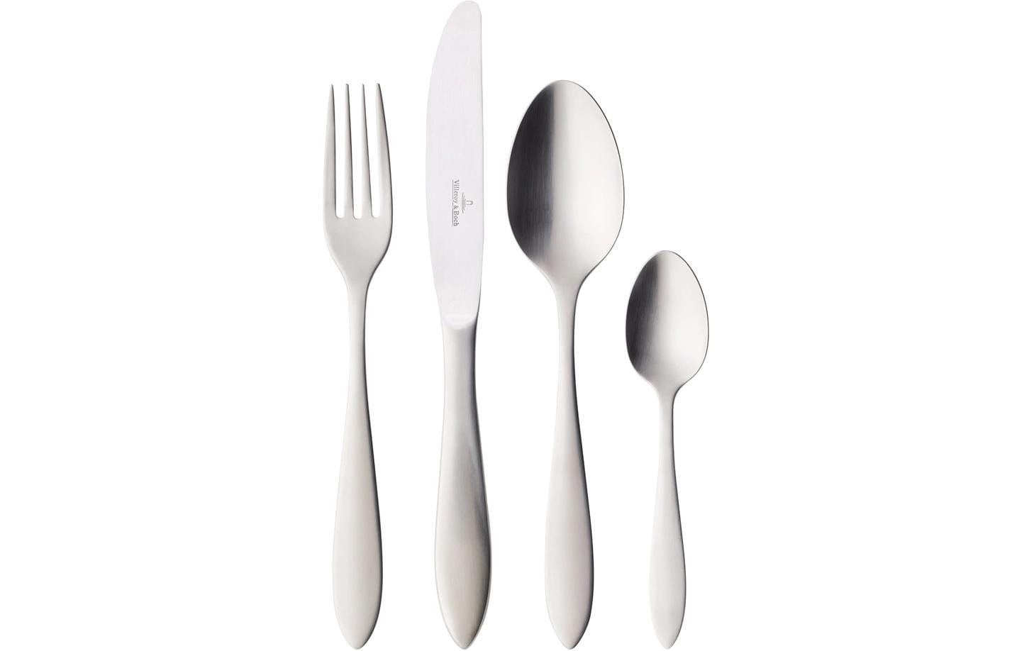Villeroy & Boch Arthur Tafelbesteck – Edelstahl, Silber, spülmaschinenfest, 24 Stk.