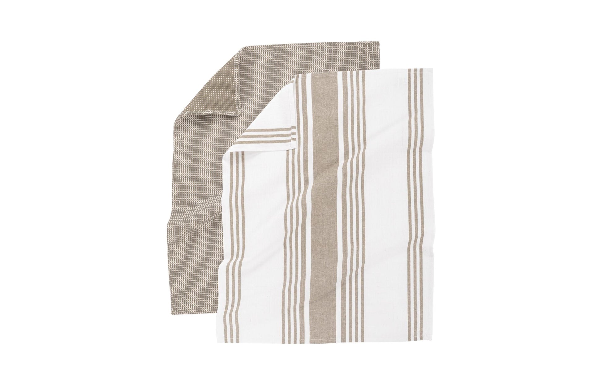 Tiseco Geschirrtücher 4er-Set, 50 × 70 cm, Baumwolle, Graubraun