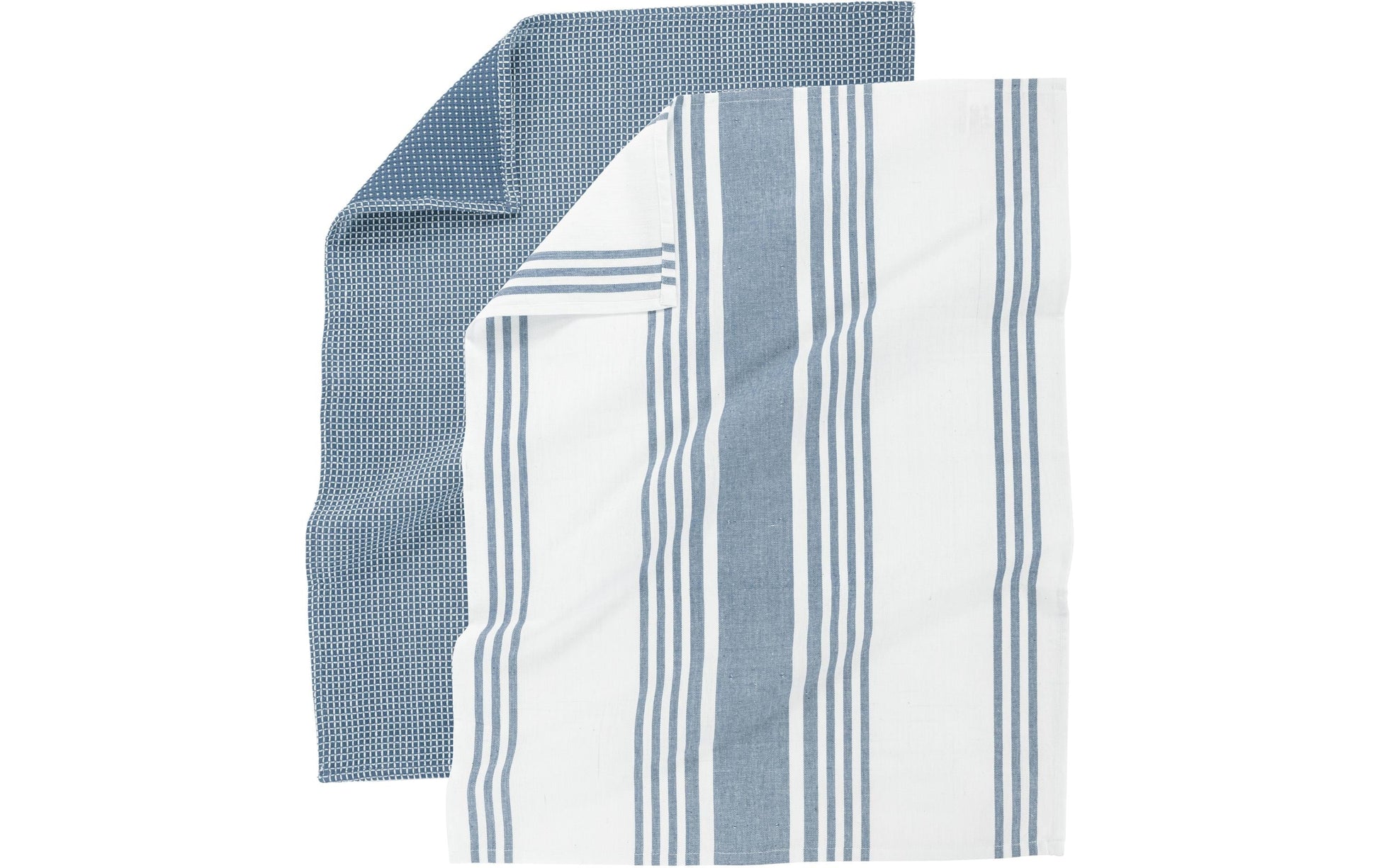 Tiseco Geschirrtücher 4er-Set, 50 × 70 cm, Baumwolle, Blau/Weiss
