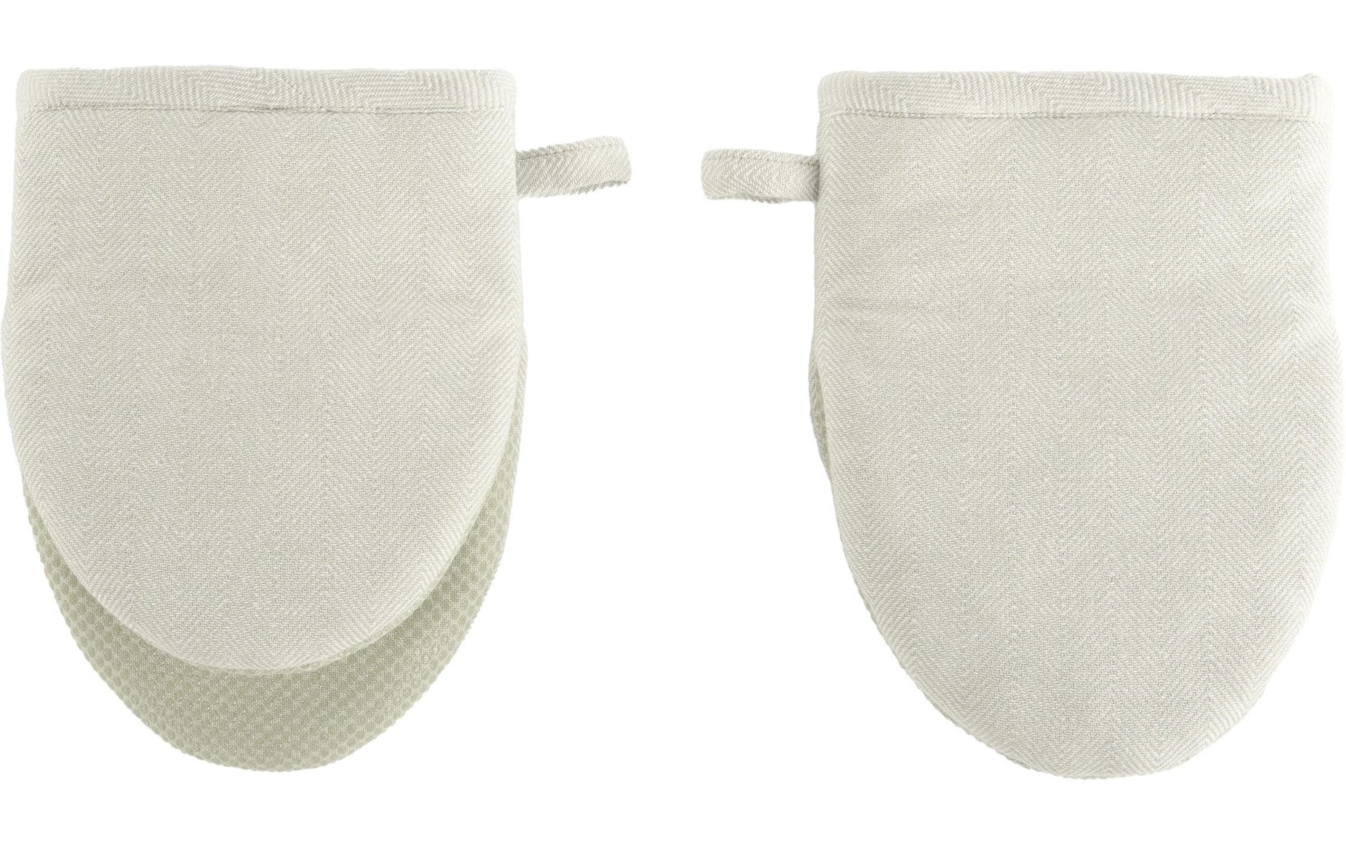 Tiseco Ofenhandschuhe 14 × 20 cm, Baumwolle, Hellgrün, 2 Stk.