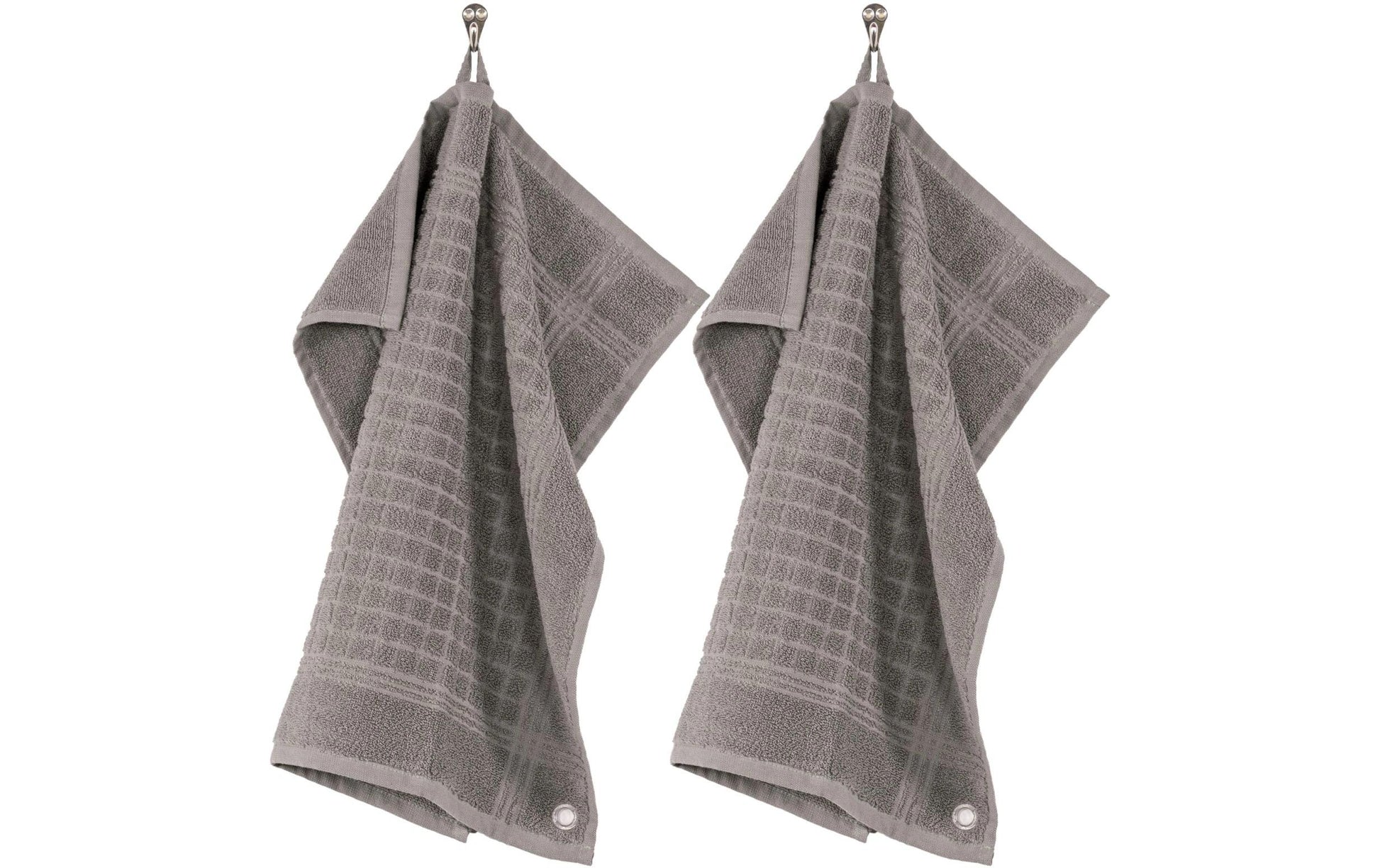 Tiseco Geschirrtuch Pharao – 50 × 50 cm, Grau, Baumwolle, 2er-Set