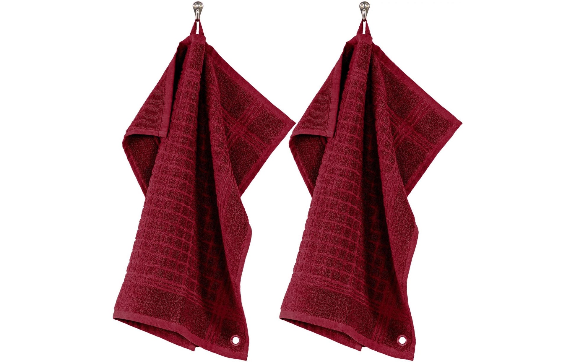 Tiseco Geschirrtuch Pharao – Rot – 50 × 50 cm – Baumwolle – 2er-Set