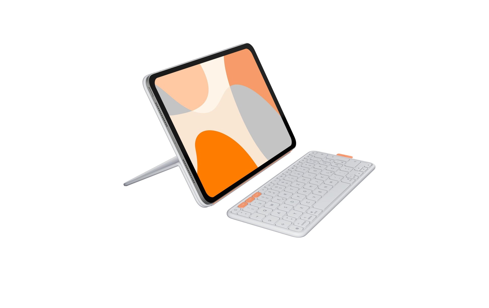 Logitech Tastatur-Case für iPad Pro & Air 11", iPad Air 10,9" (5. Gen.) – Bluetooth, QWERTZ (CH) – Hellgrau