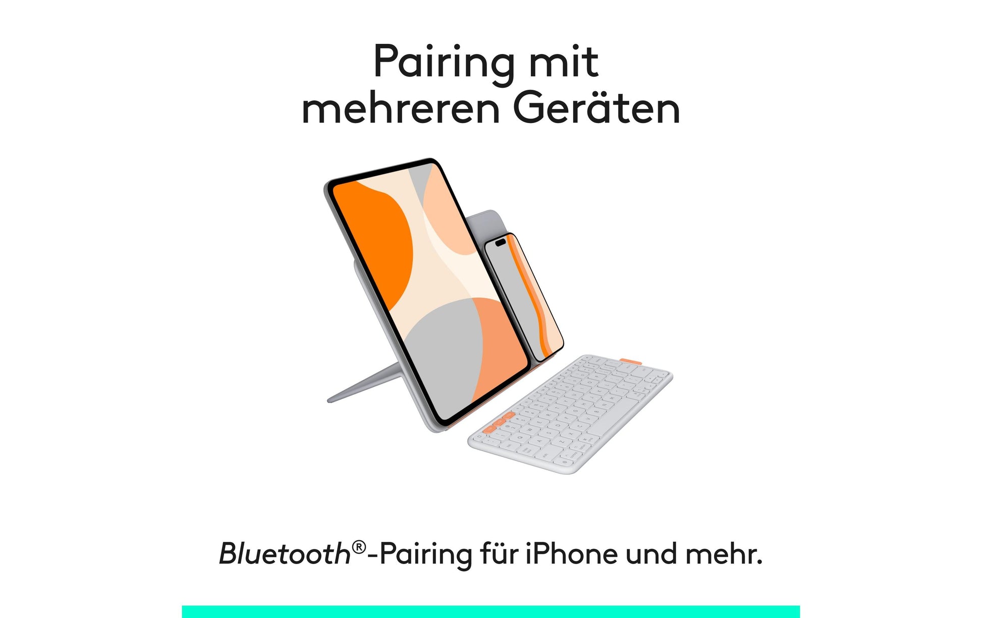 Logitech Tastatur-Case für iPad Pro & Air 11", iPad Air 10,9" (5. Gen.) – Bluetooth, QWERTZ (CH) – Hellgrau