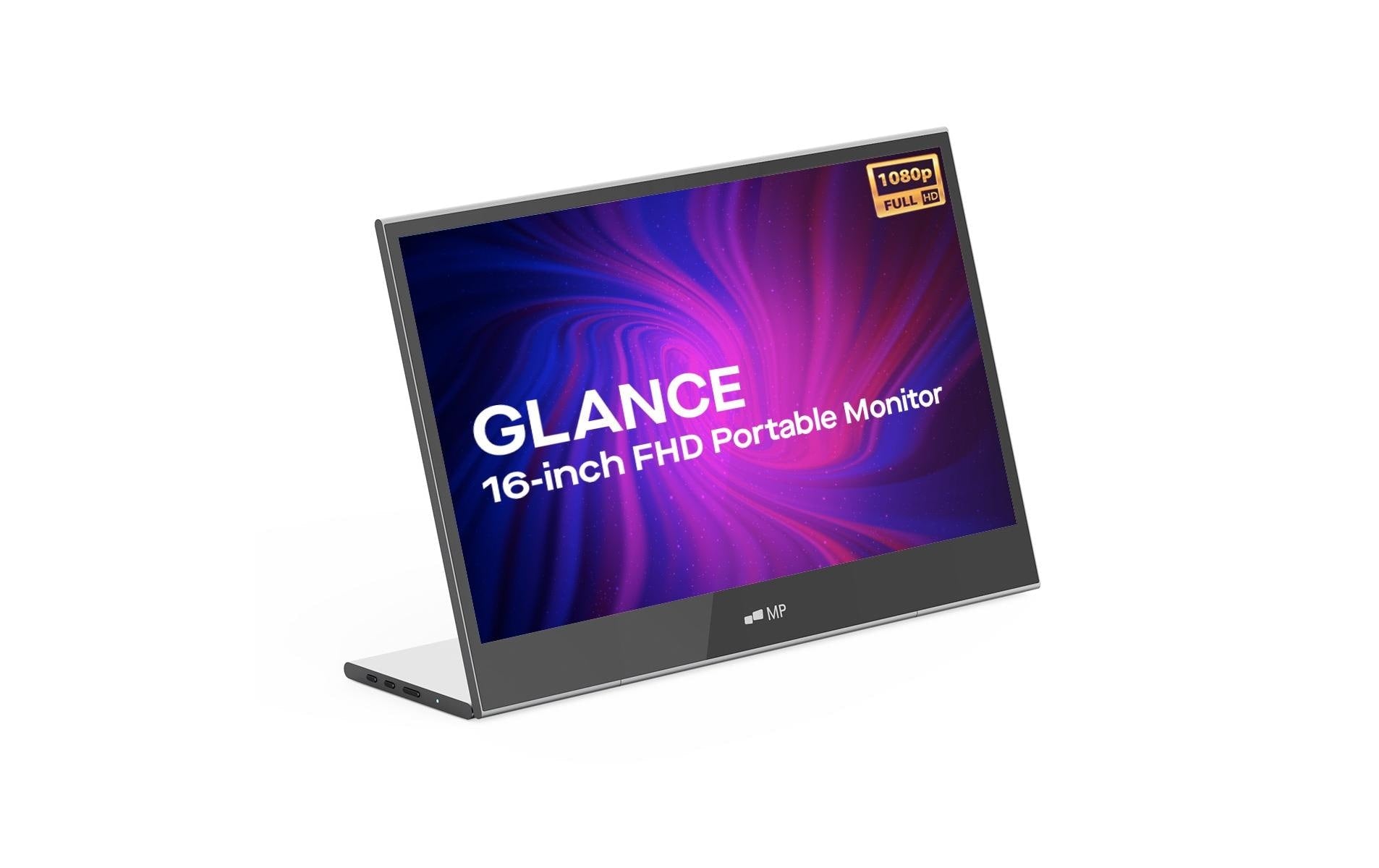 Mobile Pixels Glance 16 – Portabler Monitor, 16", OLED, 60 Hz, USB-C, Integrierte Lautsprecher, Schwarz