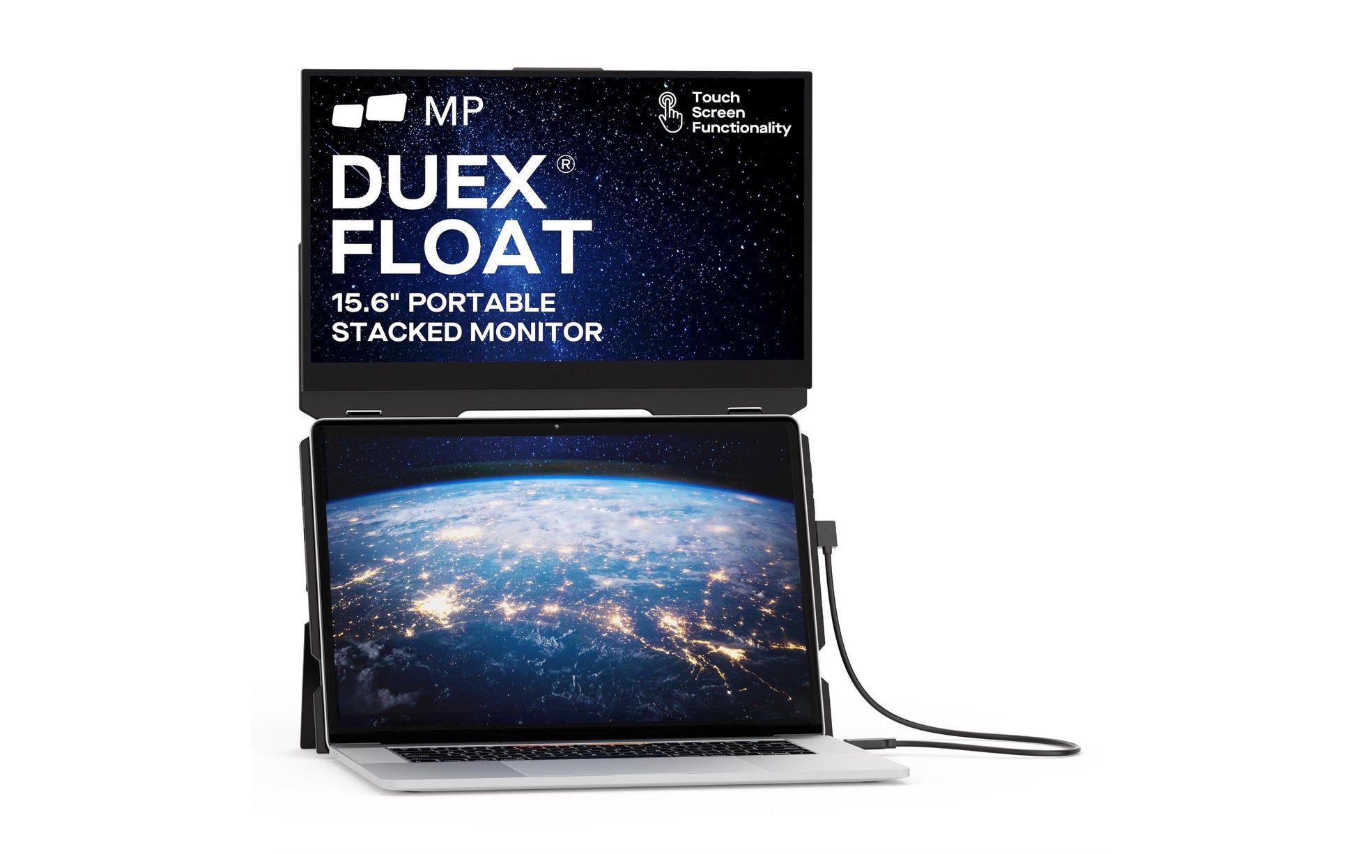 Mobile Pixels Duex Float – Portabler Monitor, 15,6", IPS, Touch, 60 Hz, 250 cd/m², USB-C, HDMI, Schwarz