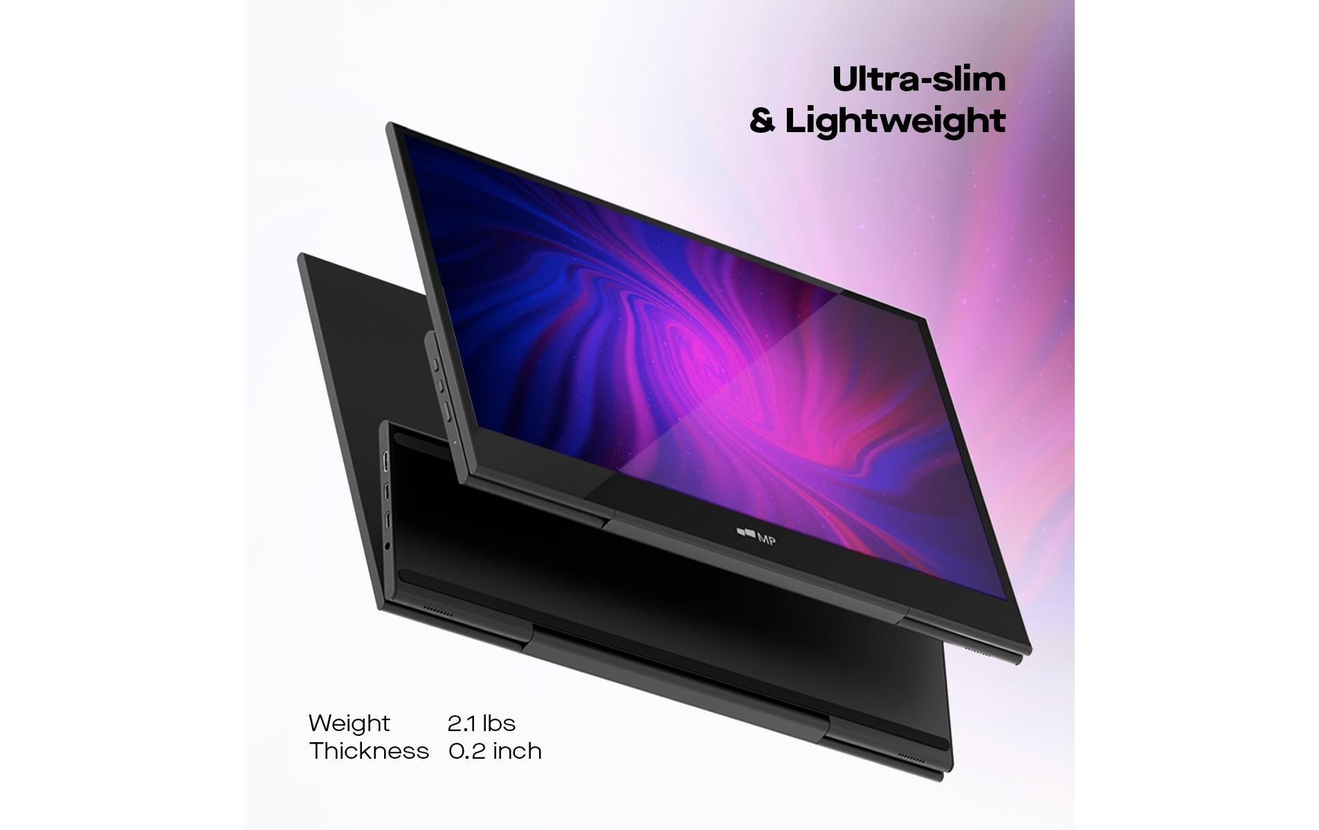 Mobile Pixels Glance 16 – Portabler Monitor, 16", OLED, 60 Hz, USB-C, Integrierte Lautsprecher, Schwarz